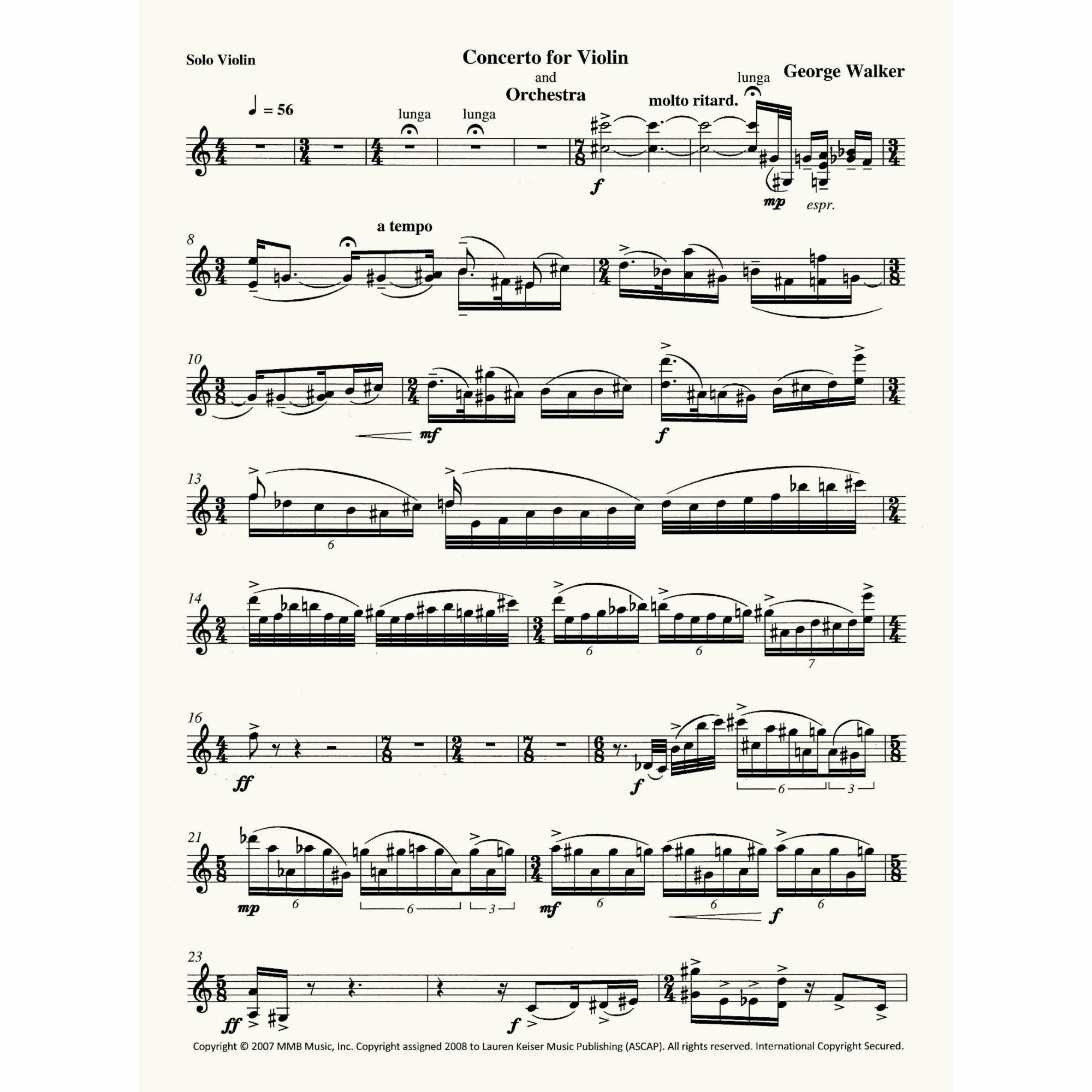 Sample: Violin Part