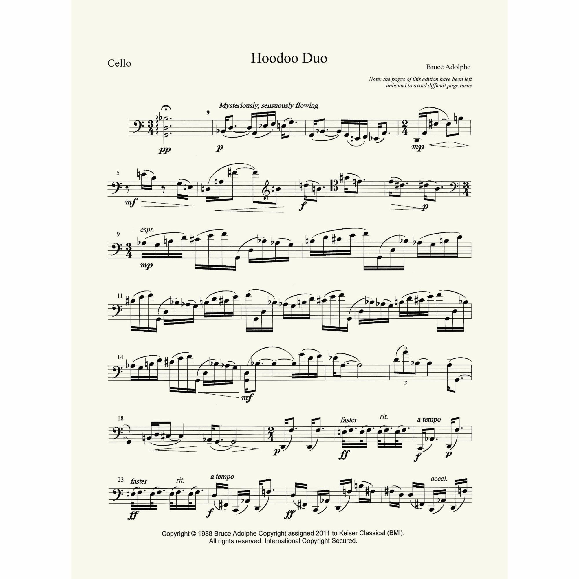 Sample: Cello (Pg. 1)