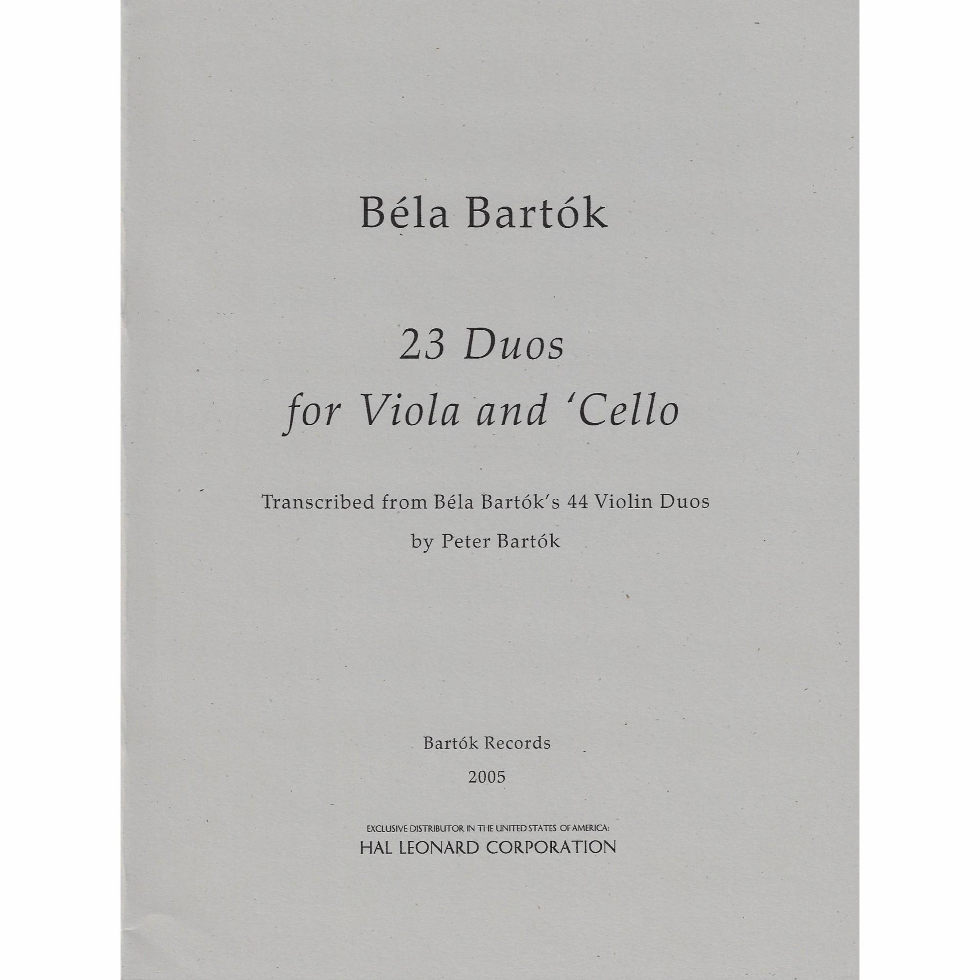 23 Duets for Viola and Cello