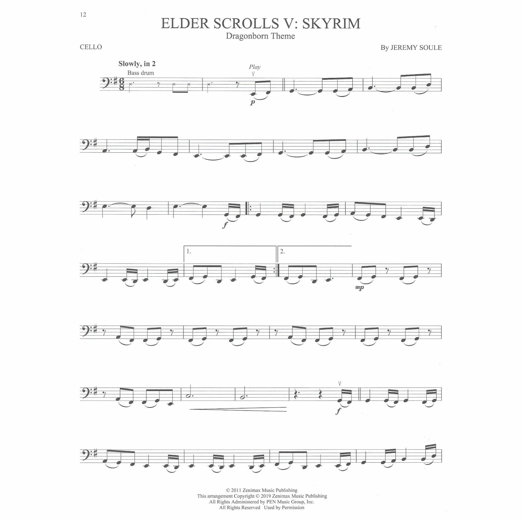 Sample: Cello (Pg. 12)
