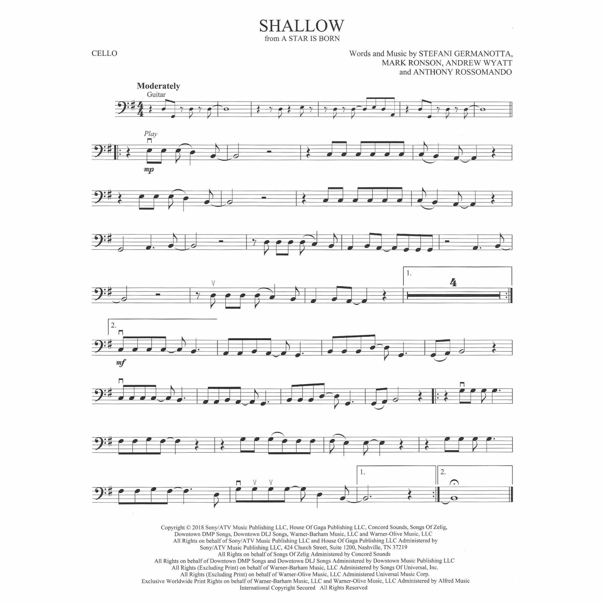 Sample: Cello (Pg. 22)