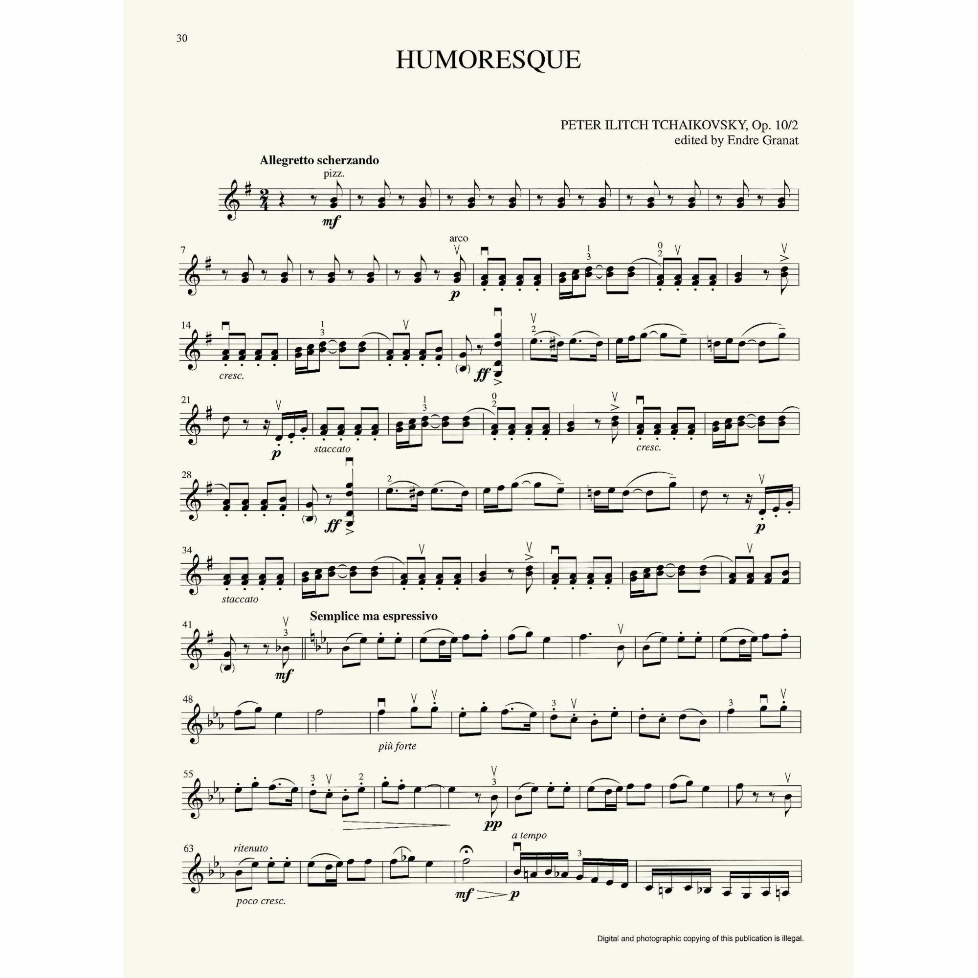 Sample: Violin (Pg. 30)