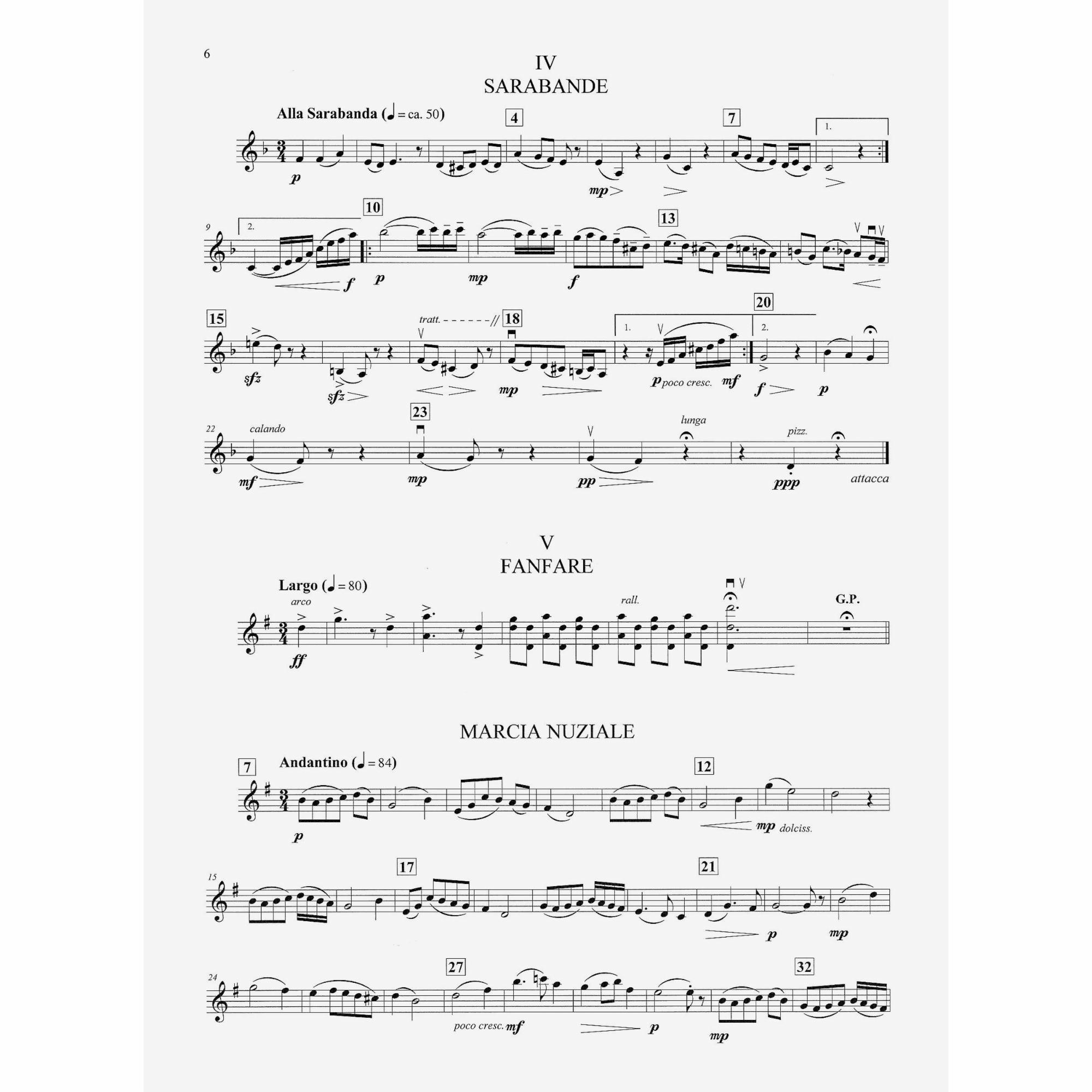 Sample: Violin I (Pg. 6)