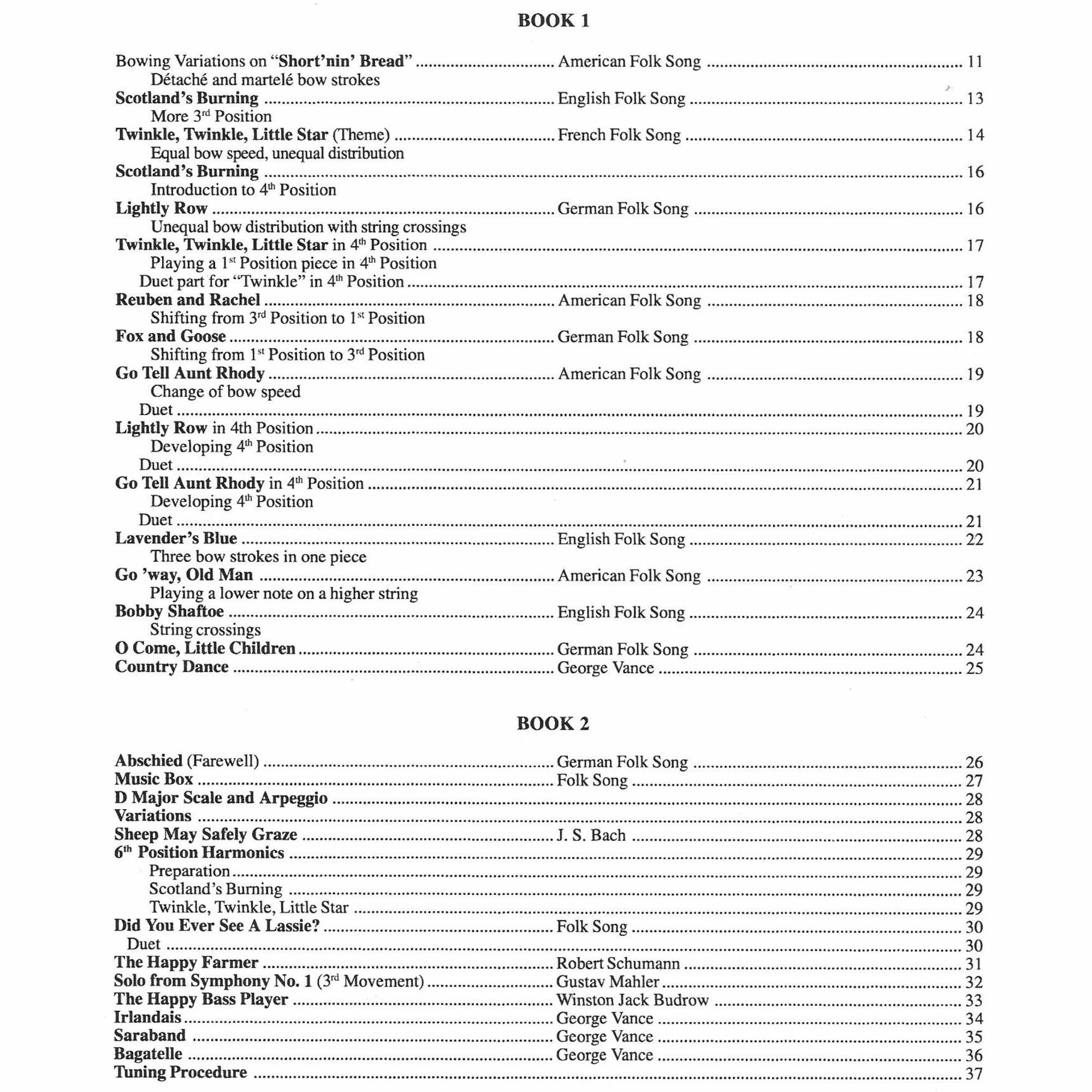 Vol. 1, Contents