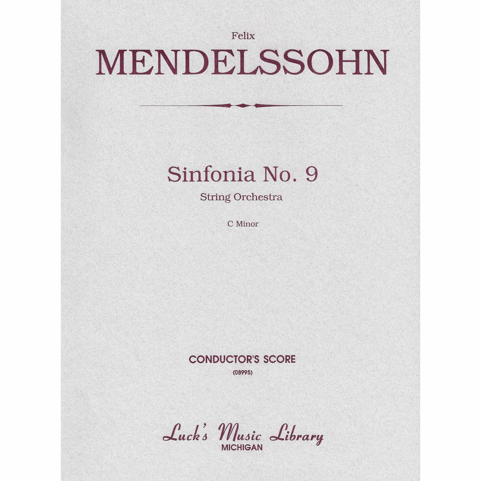 Mendselssohn -- Sinfonia No. 9 in C Minor for String Orchestra