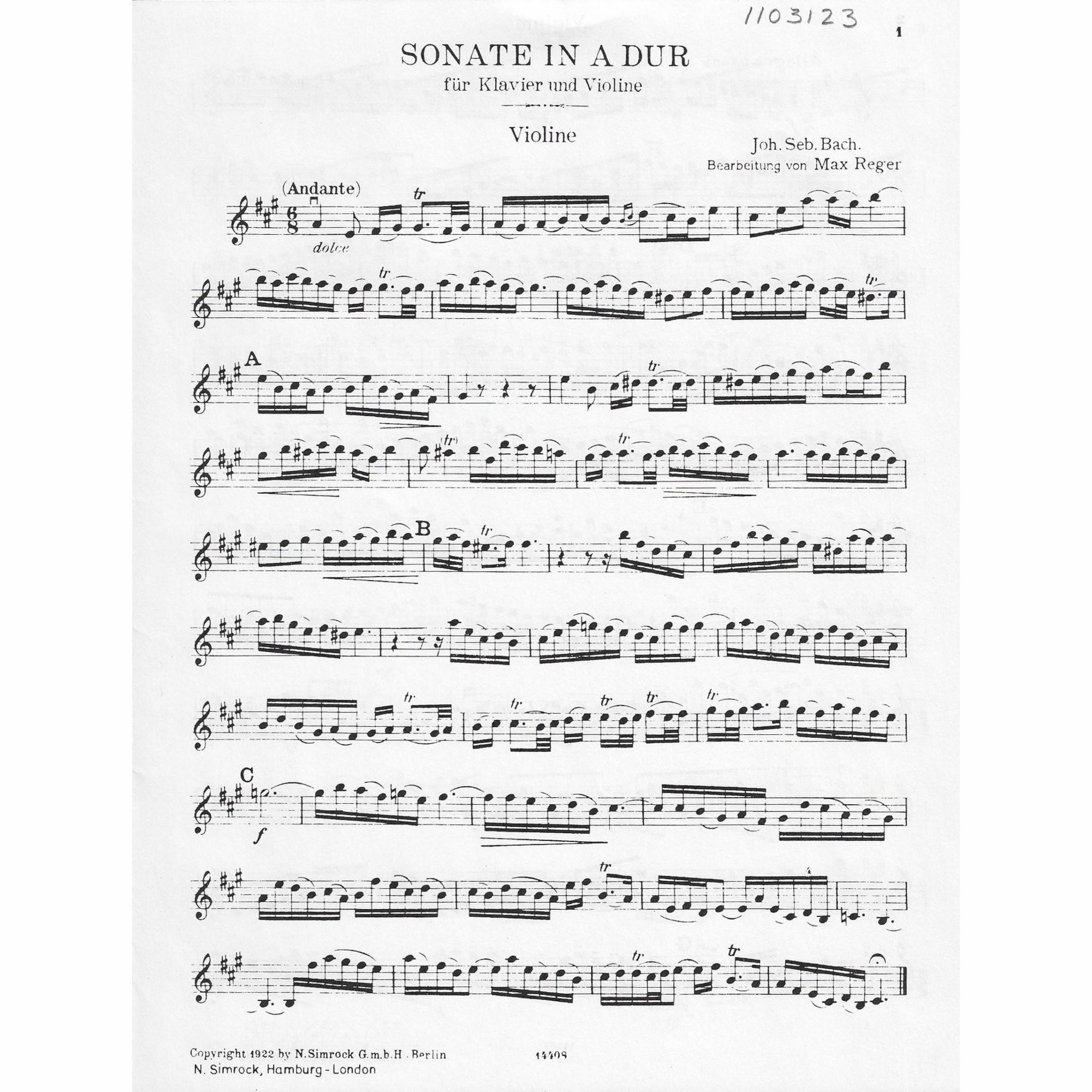 Sample: Violin Part