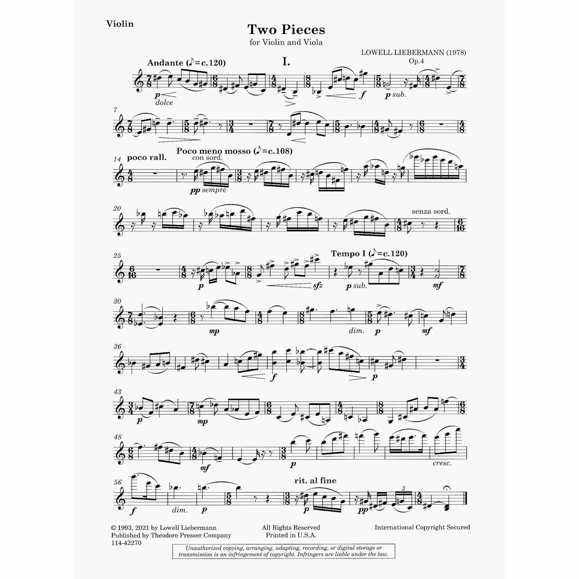 Sample: Violin (Pg. 1)