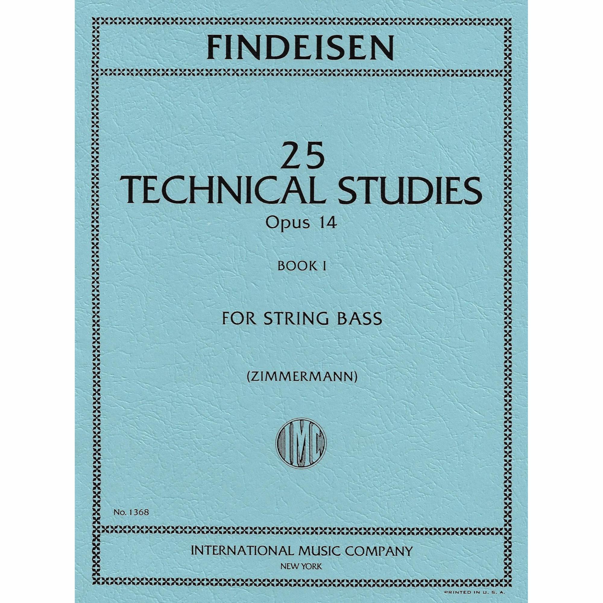 Findeisen -- 25 Technical Studies, Op. 14, Books I-IV for Bass