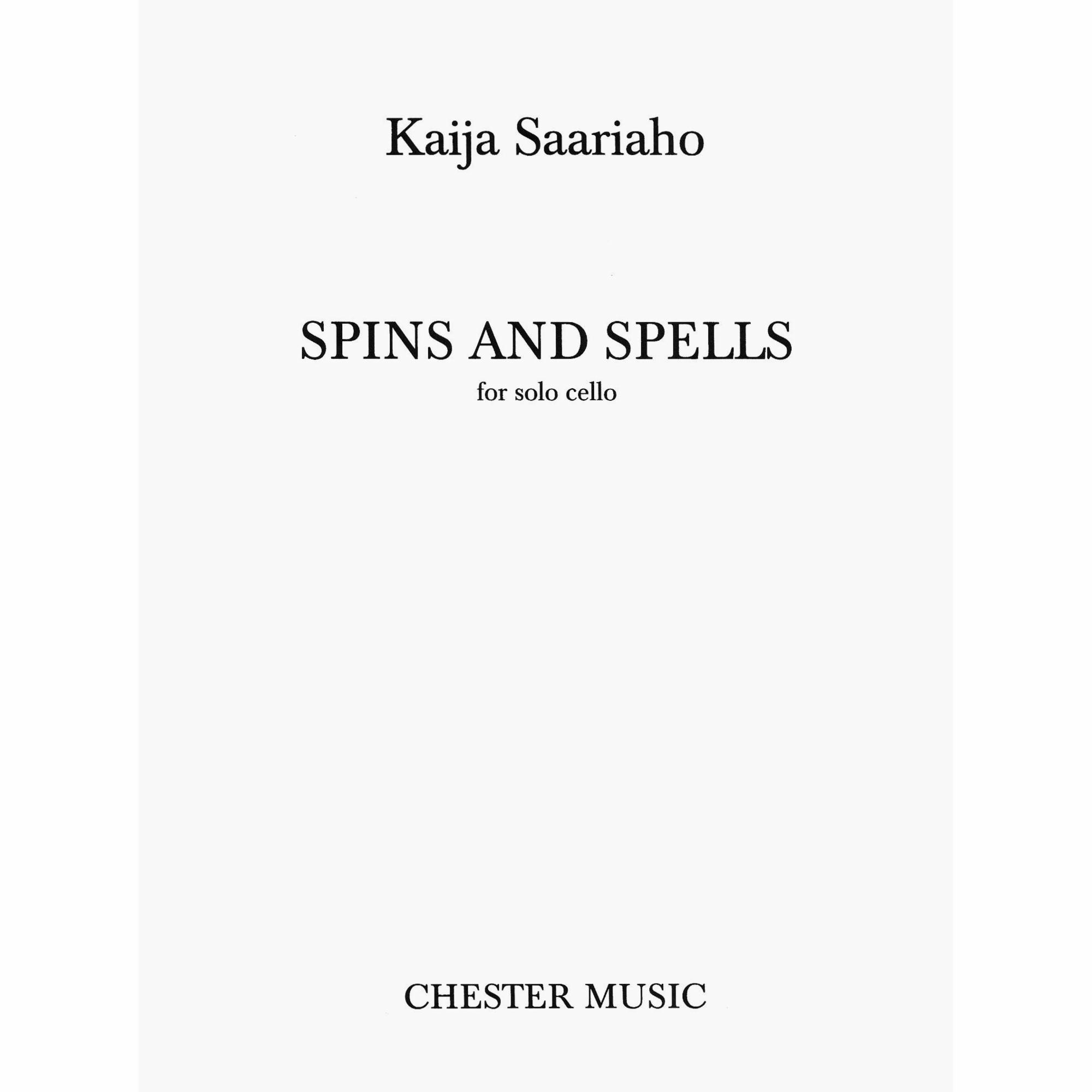Saariaho -- Spins and Spells for Solo Cello
