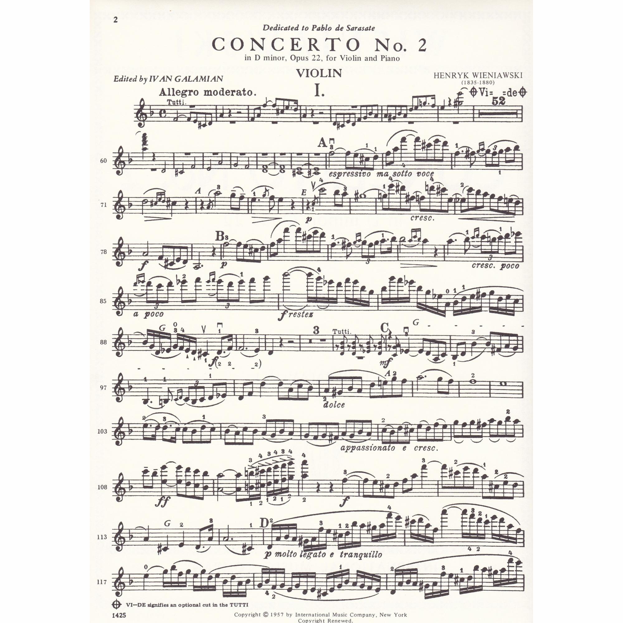 Violin Concerto No. 2 in D Minor, Op. 22
