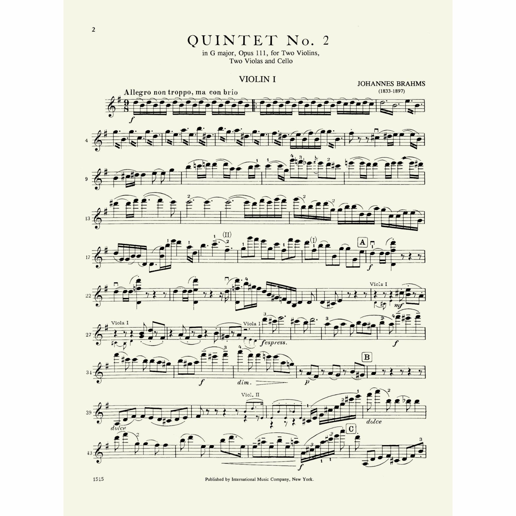 Sample: Violin I (Pg. 2)