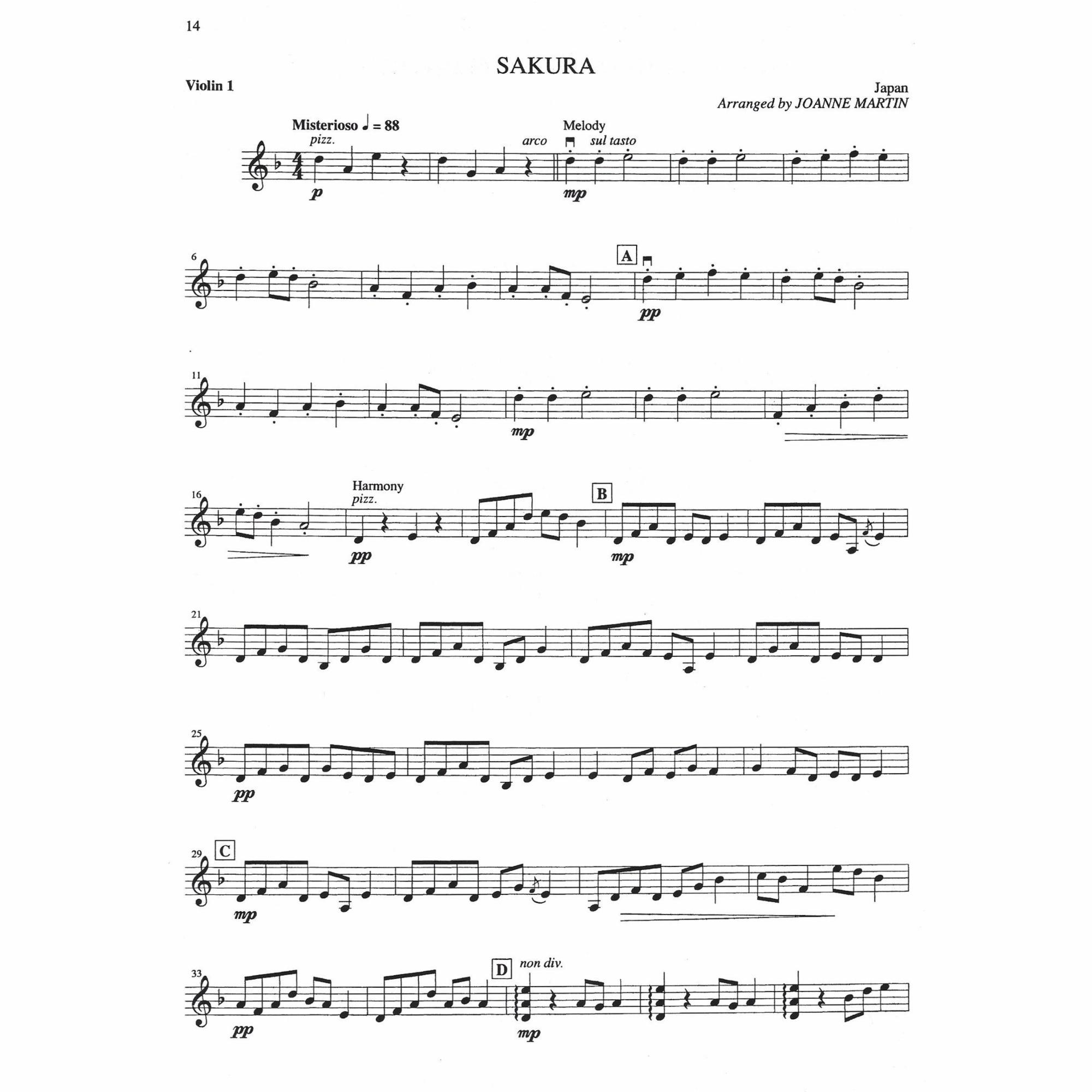 Sample: First Violin (Pg. 14)