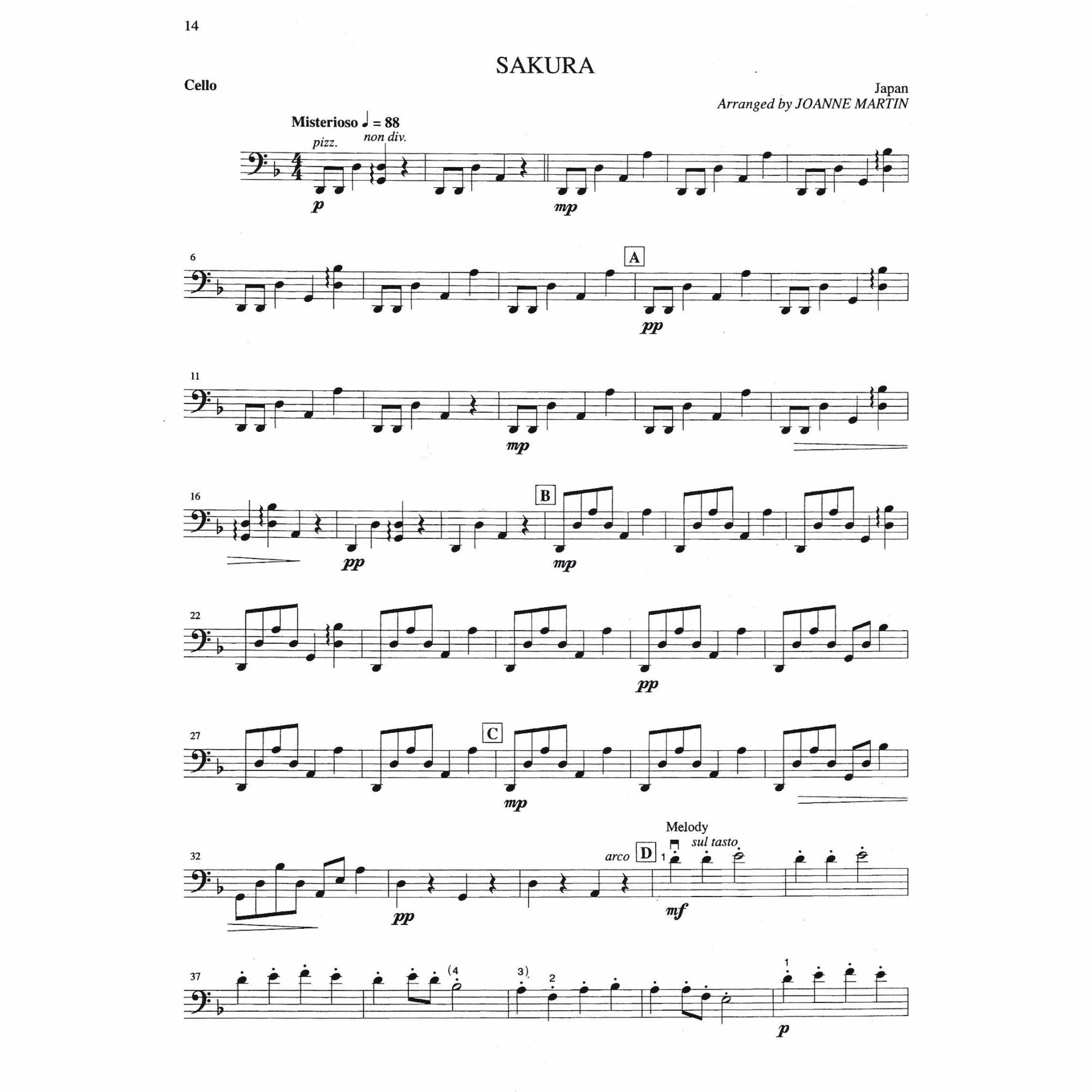 Sample: Cello (Pg. 14)