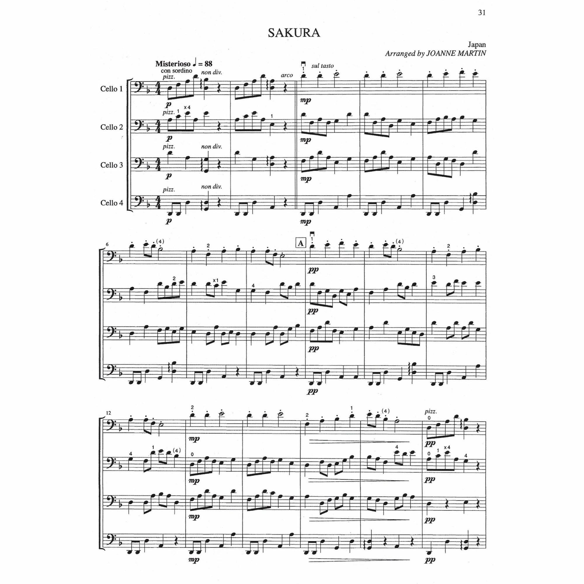 Sample: Cello Ensemble (Pg. 31)