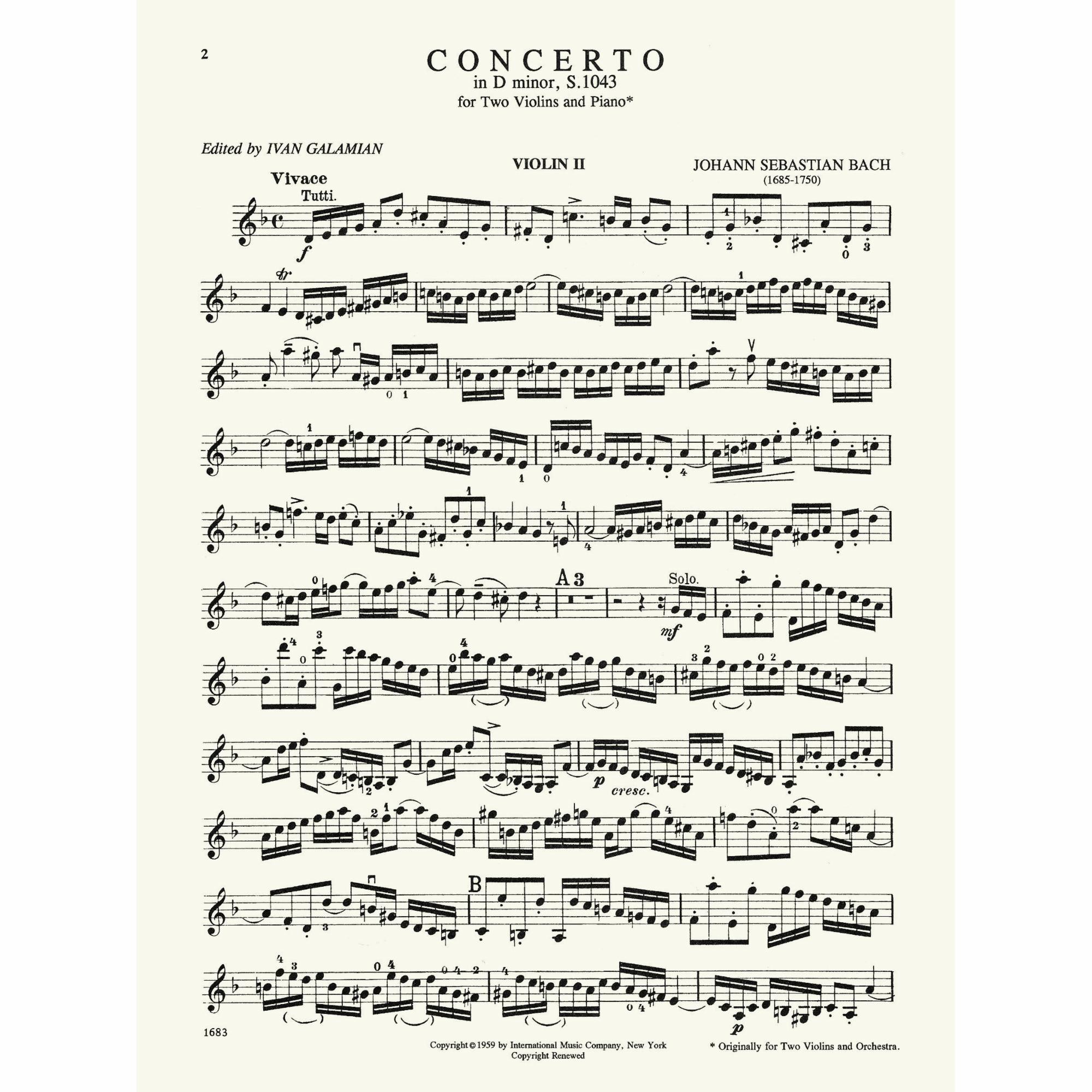 Sample: Violin II (Pg. 2) 
