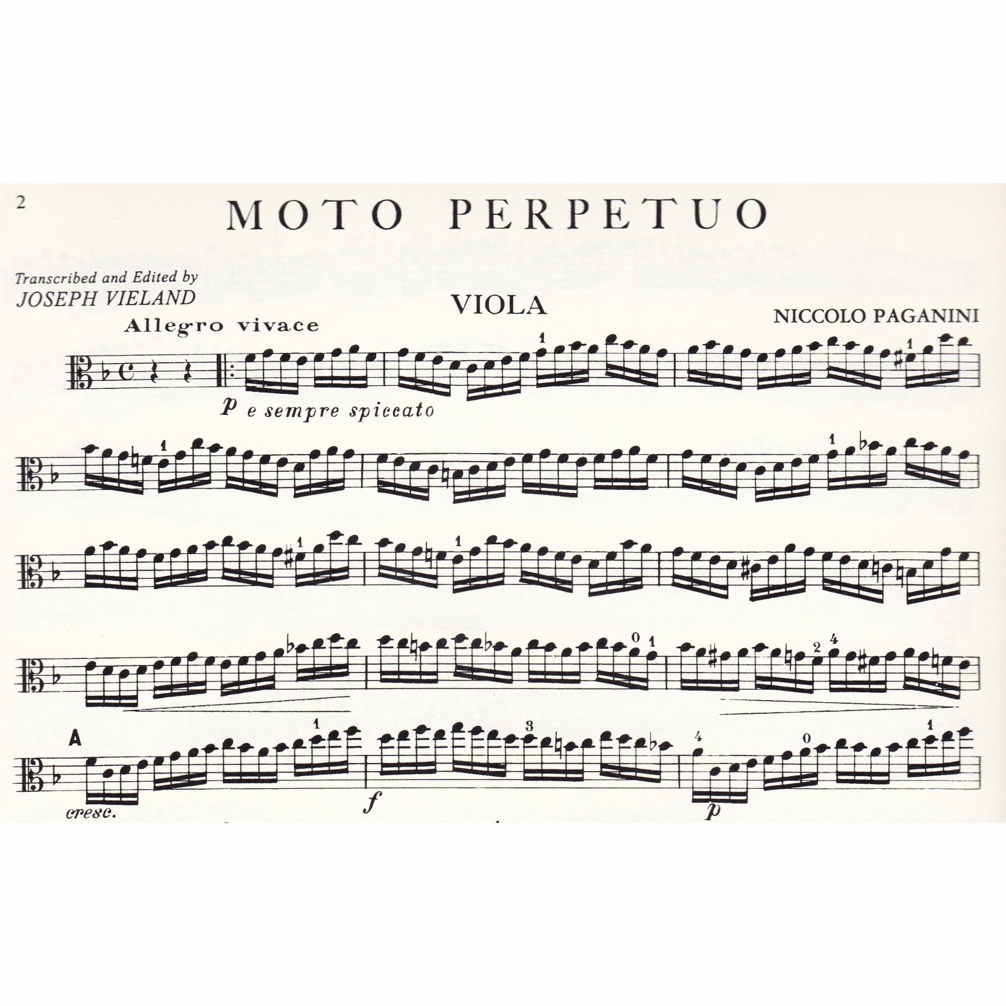 Moto Perpetuo for Viola and Piano, Op. 11