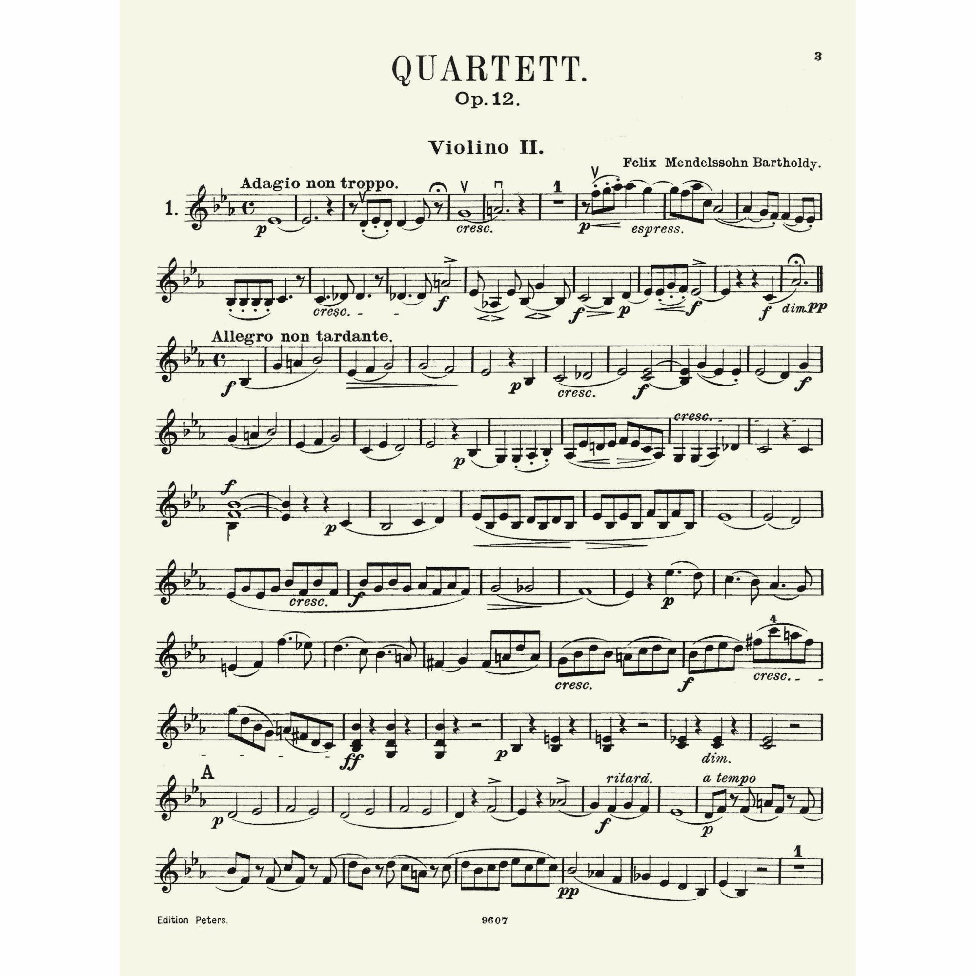 Sample: Violin II (Pg. 3)