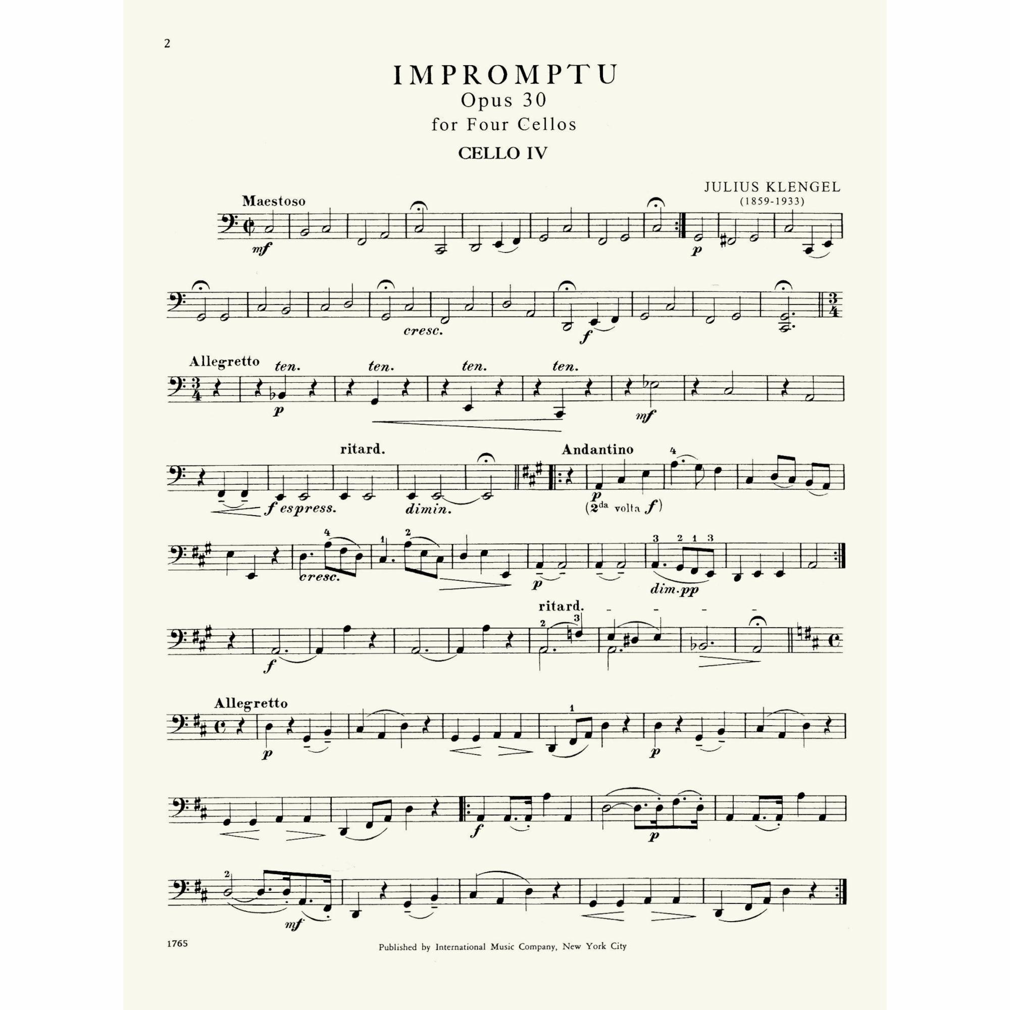 Sample: Cello IV (Pg. 2)