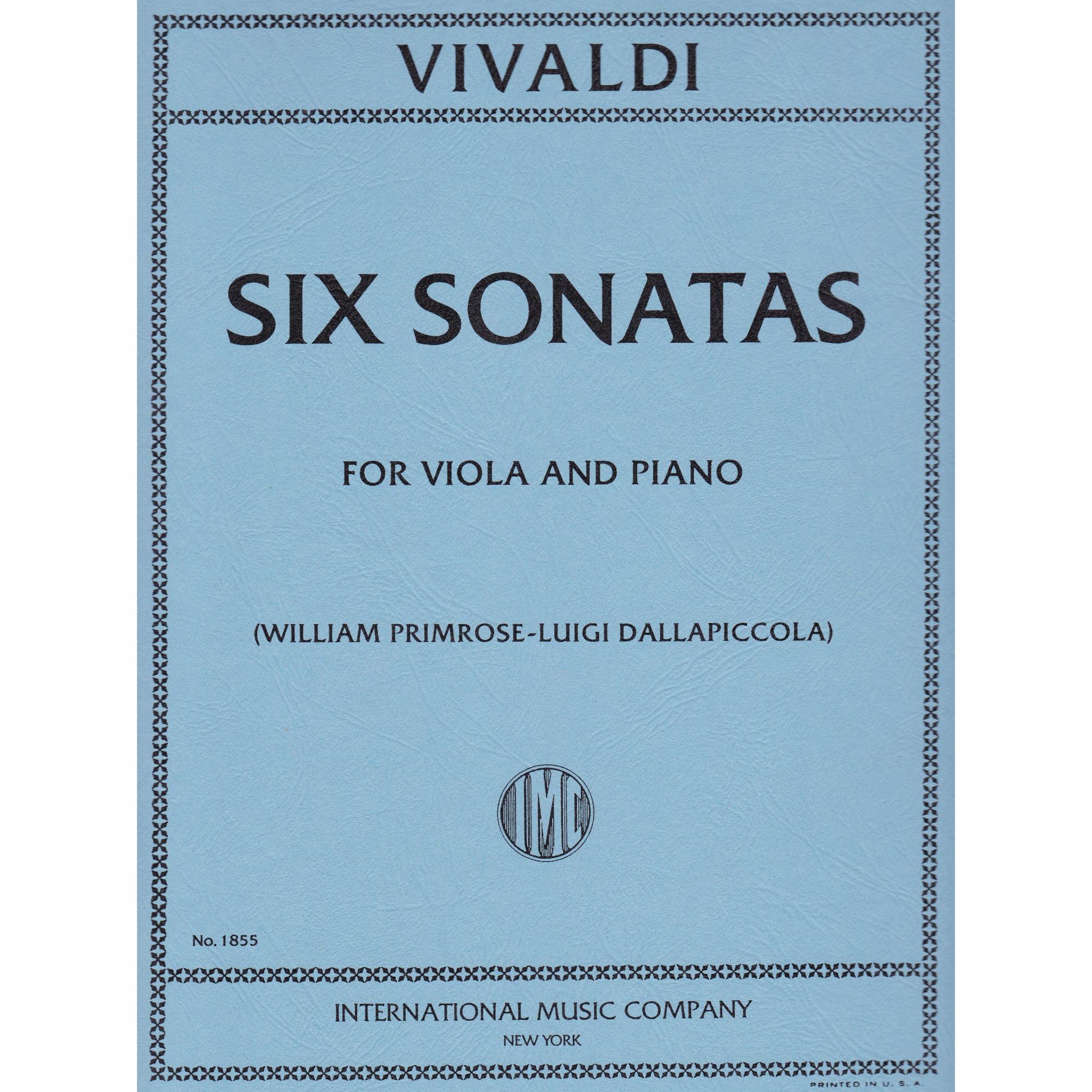 Six Cello Sonatas Arranged for Viola