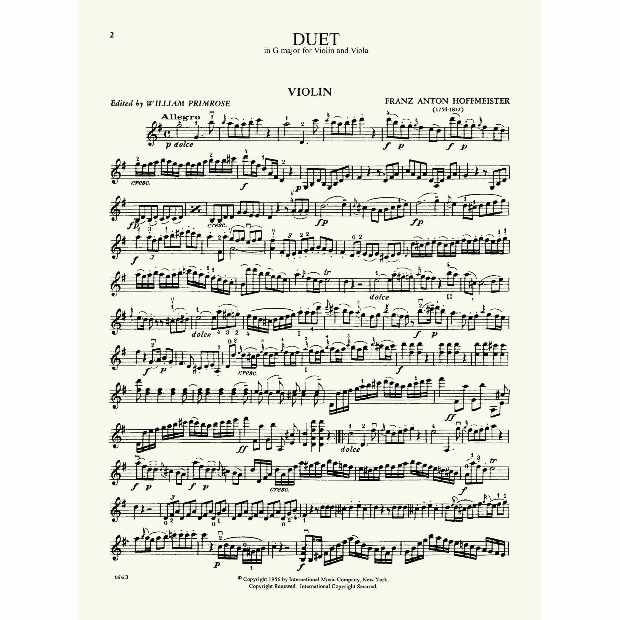 Sample: Violin (Pg. 1)