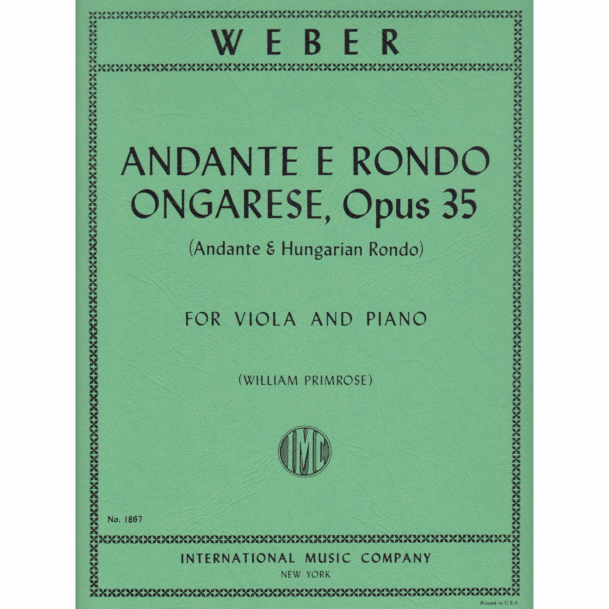 Andante and Hungarian Rondo for Viola and Piano, Op. 35