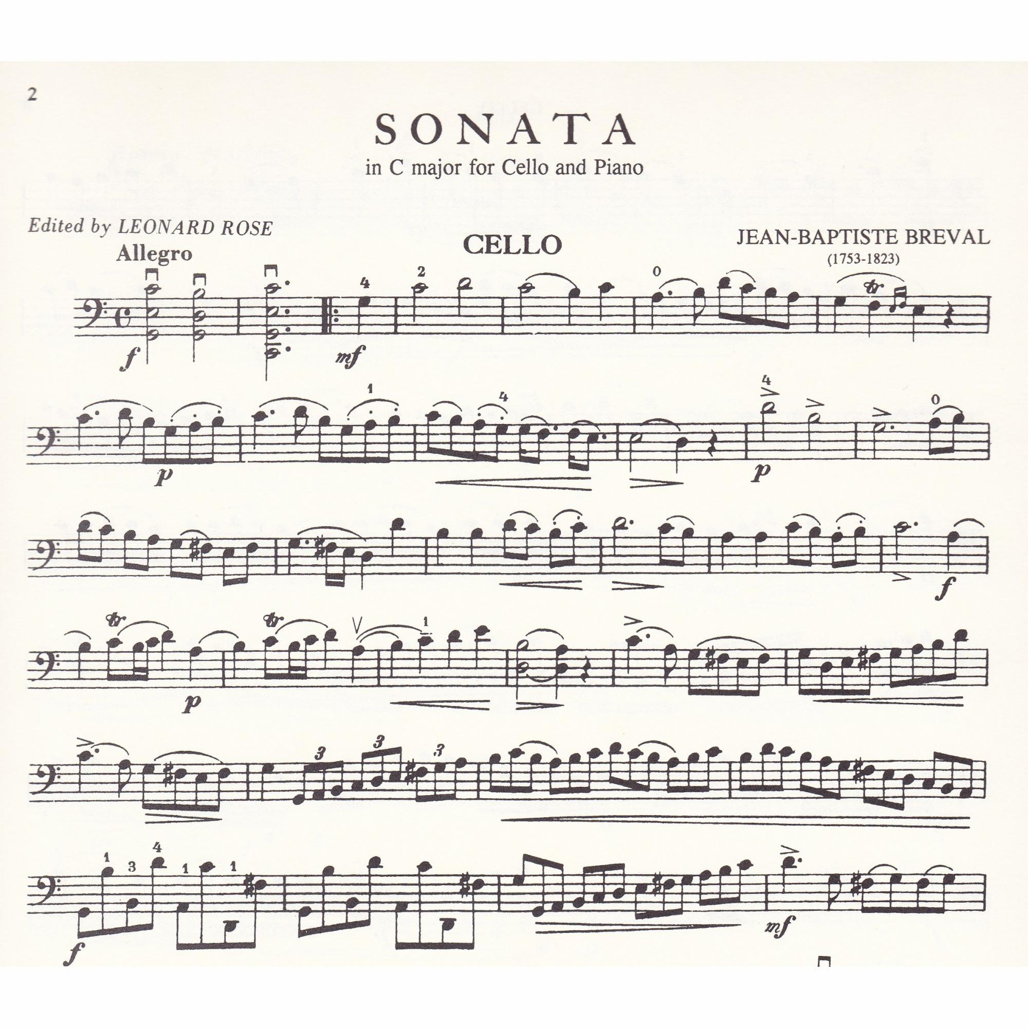 Cello Sonata in C Major