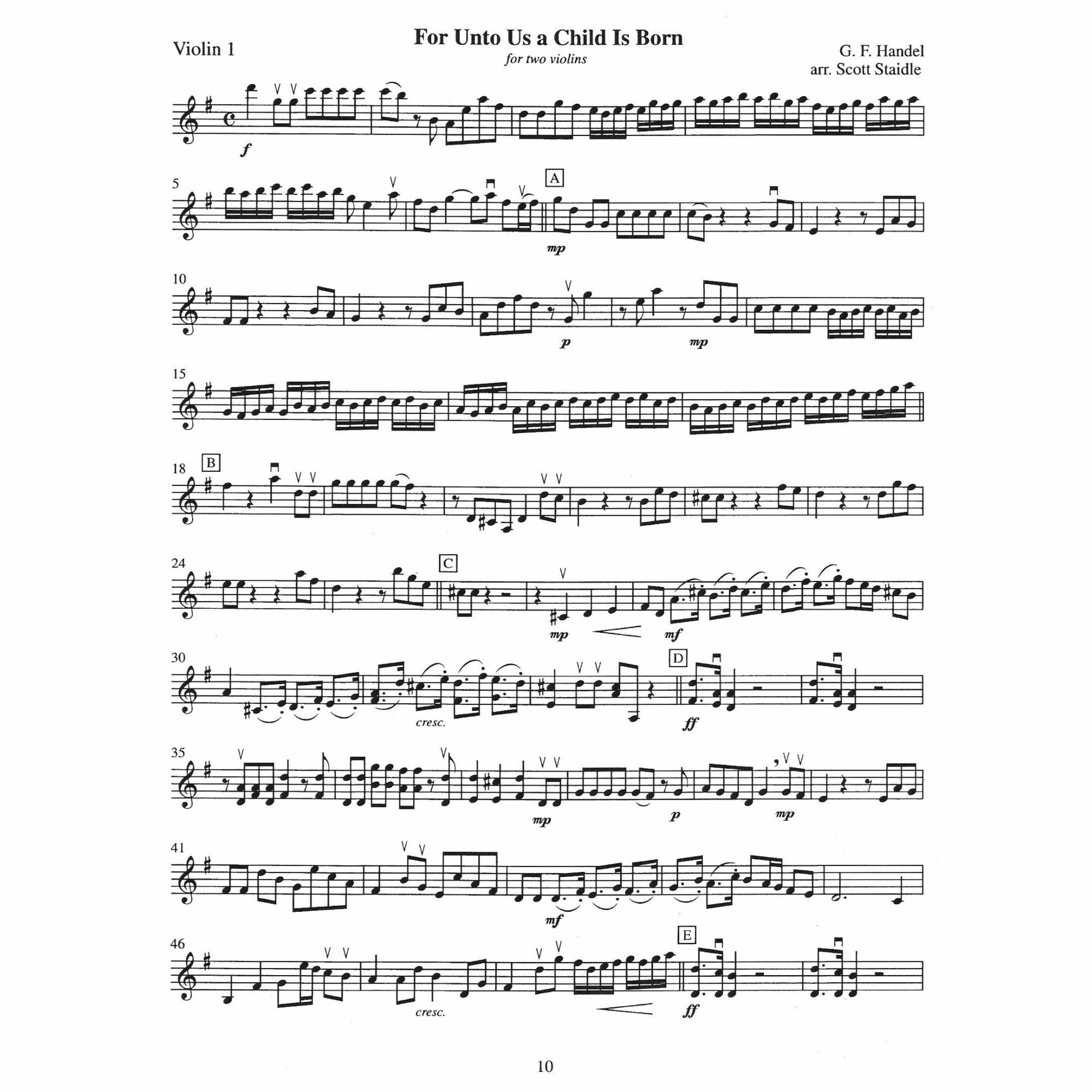 Sample: 1st Violin Part