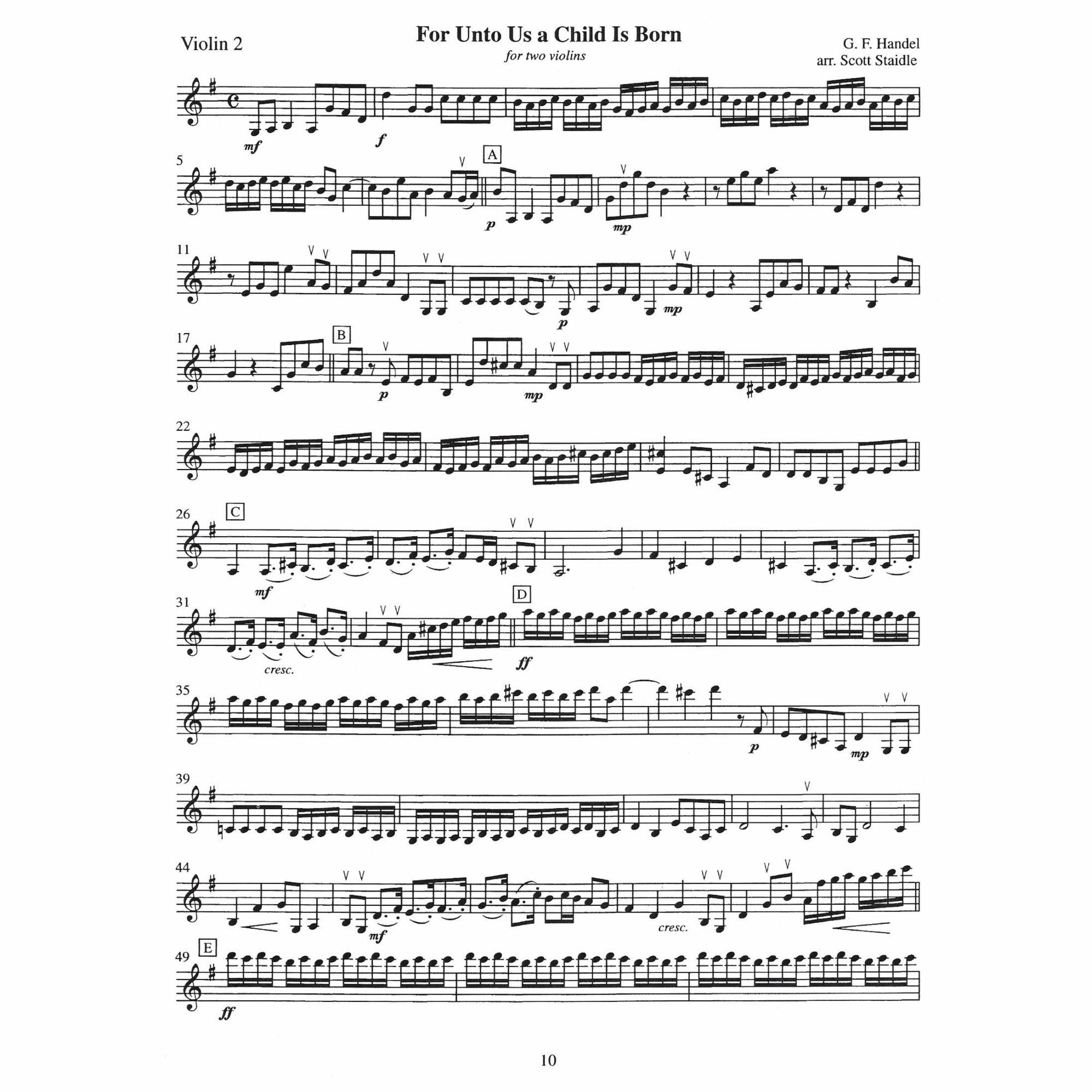 Sample: 2nd Violin Part