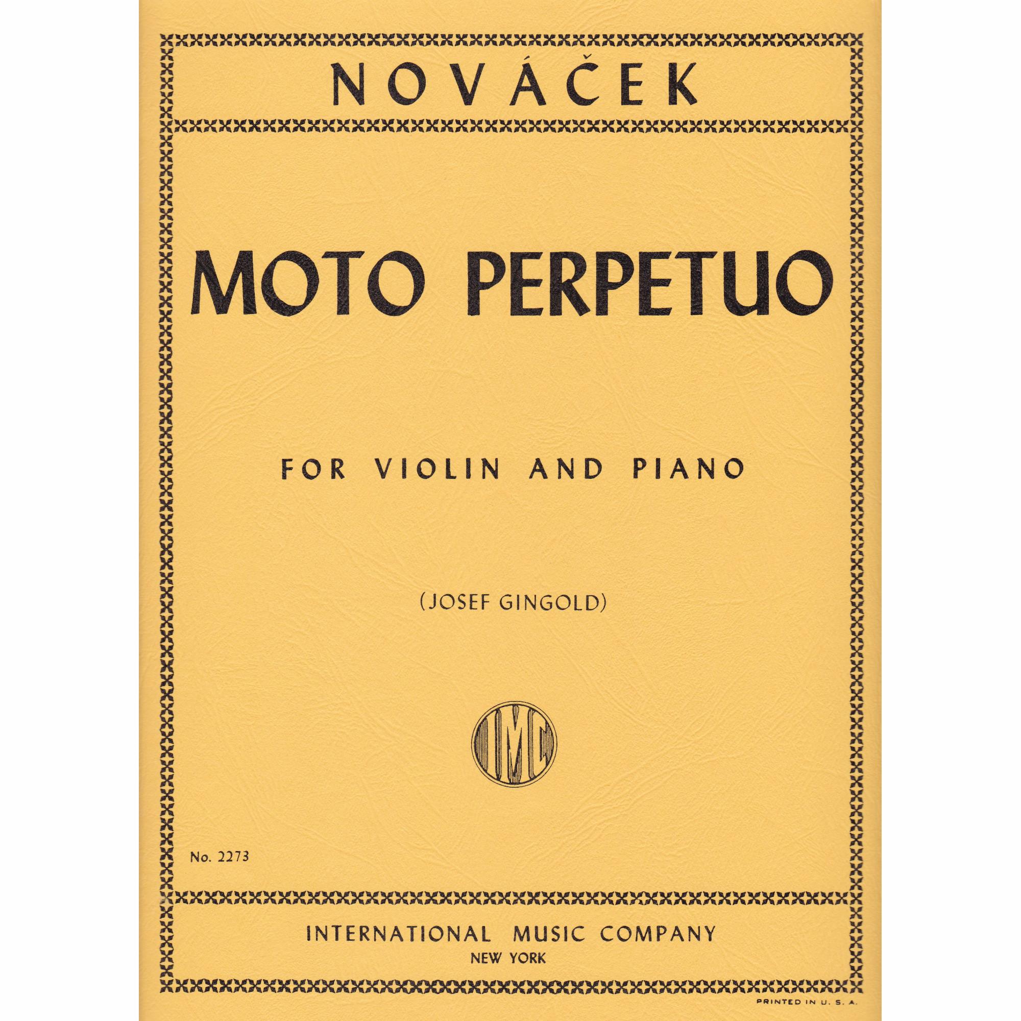 Novacek -- Moto Perpetuo for Violin and Piano