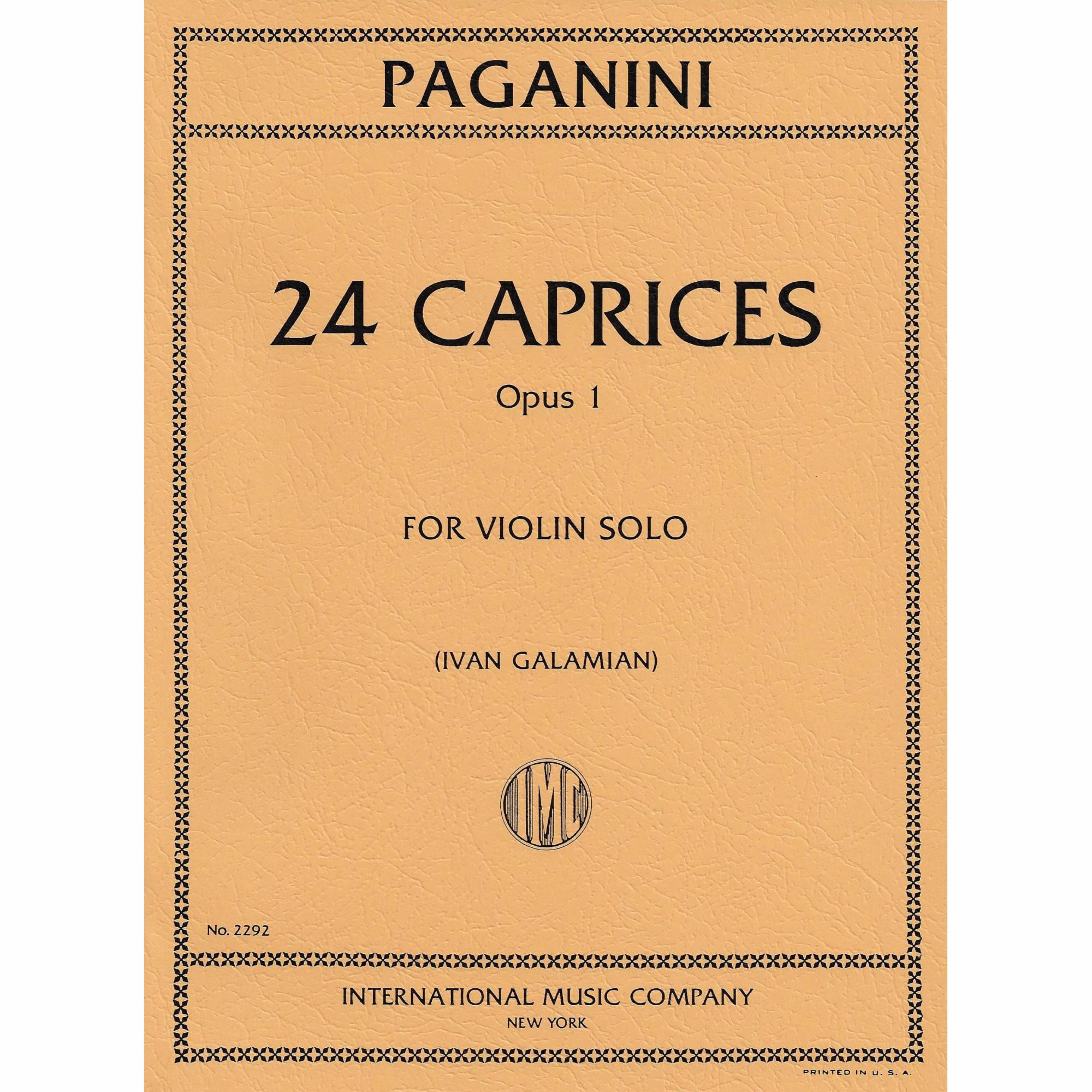 Paganini -- 24 Caprices, Op. 1 for Solo Violin