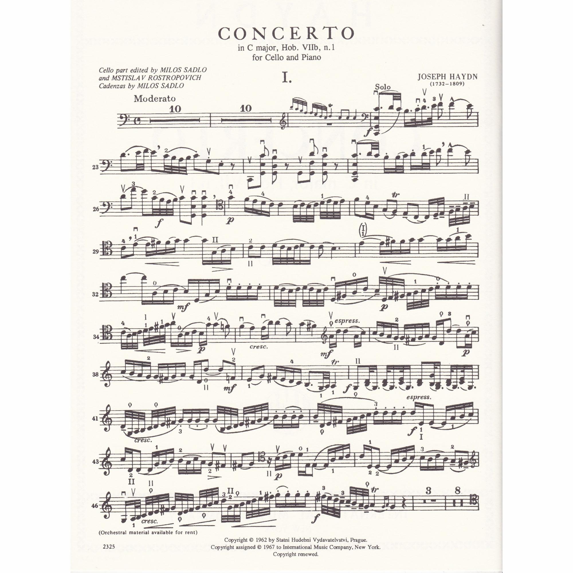 Cello Concerto No. 1 in C Major