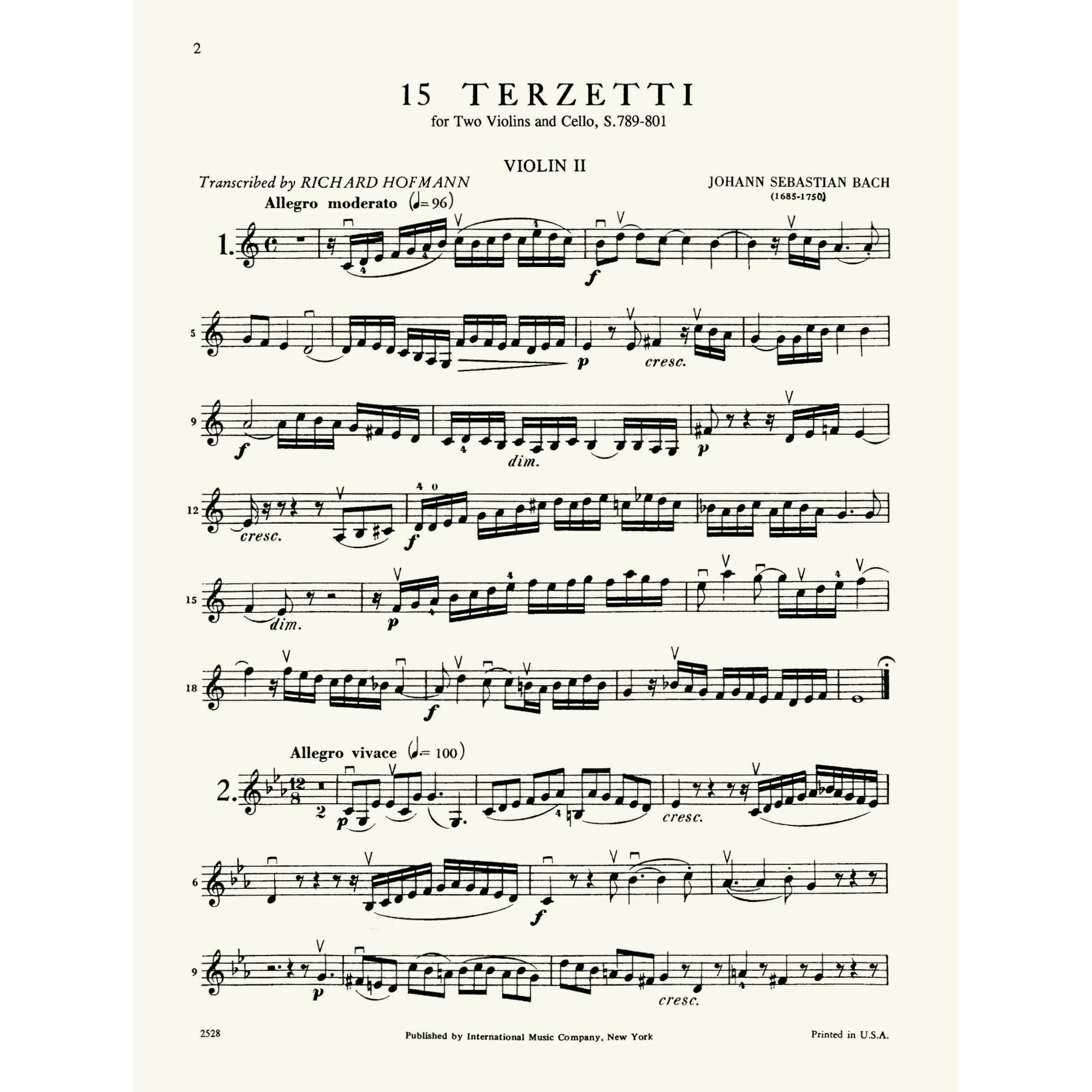 Sample: Violin II (Pg. 2)