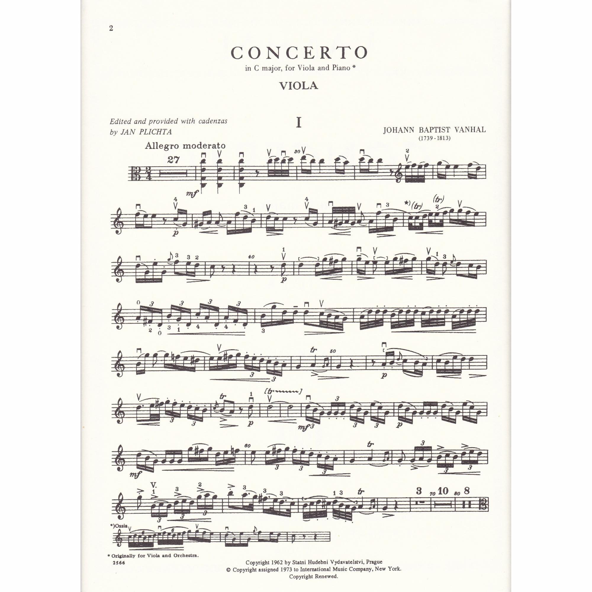 Viola Concerto in C Major