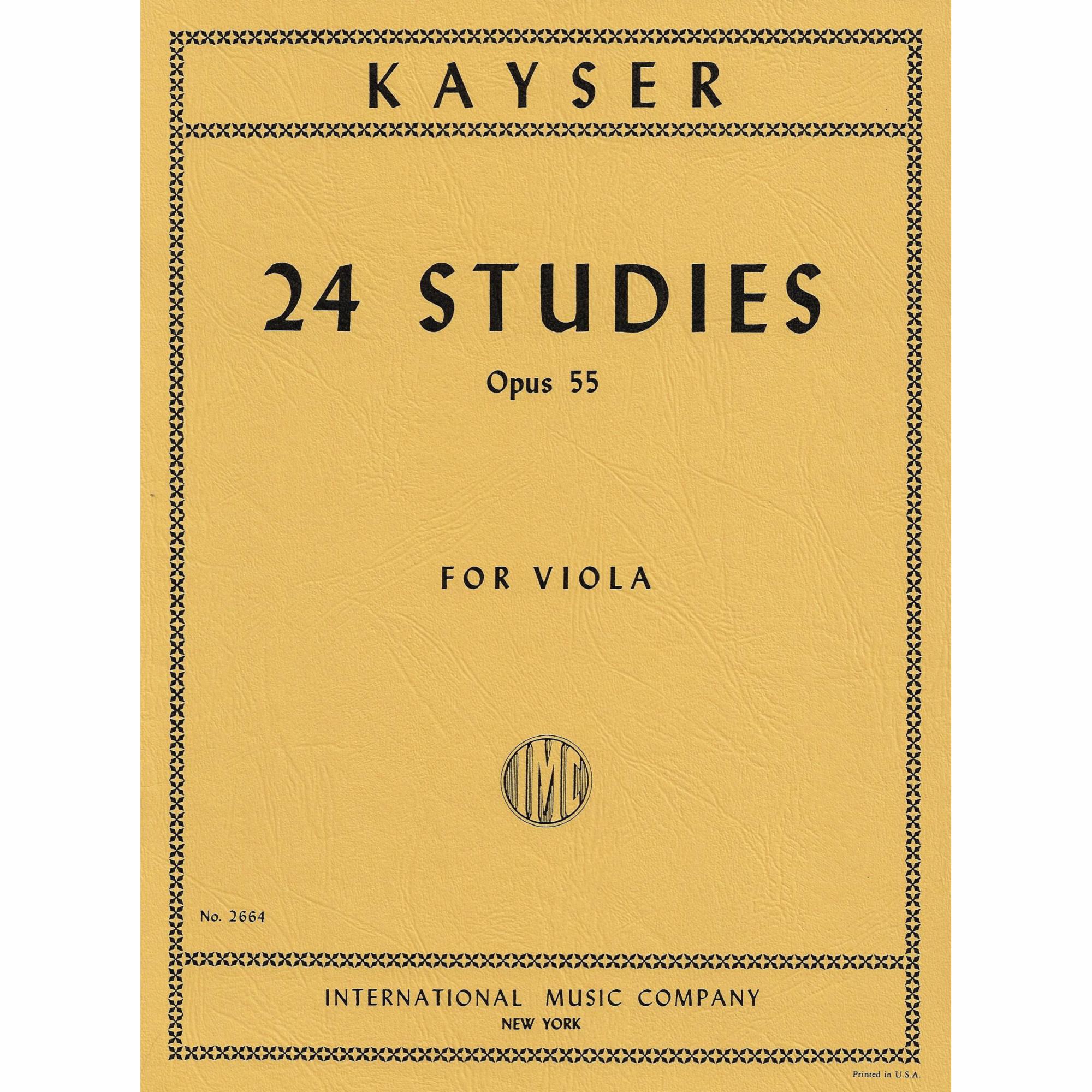 Kayser -- 24 Studies, Op. 55 for Viola