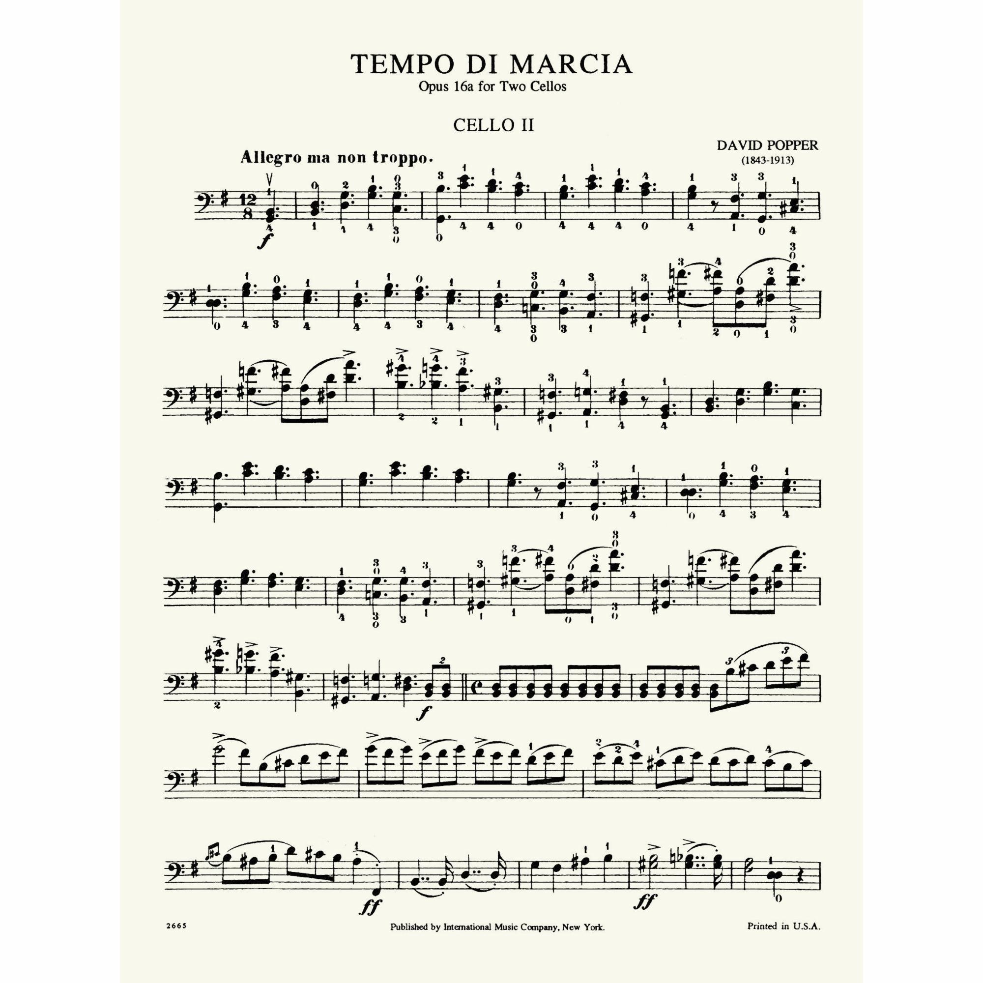 Sample: Cello II (Pg. 1)
