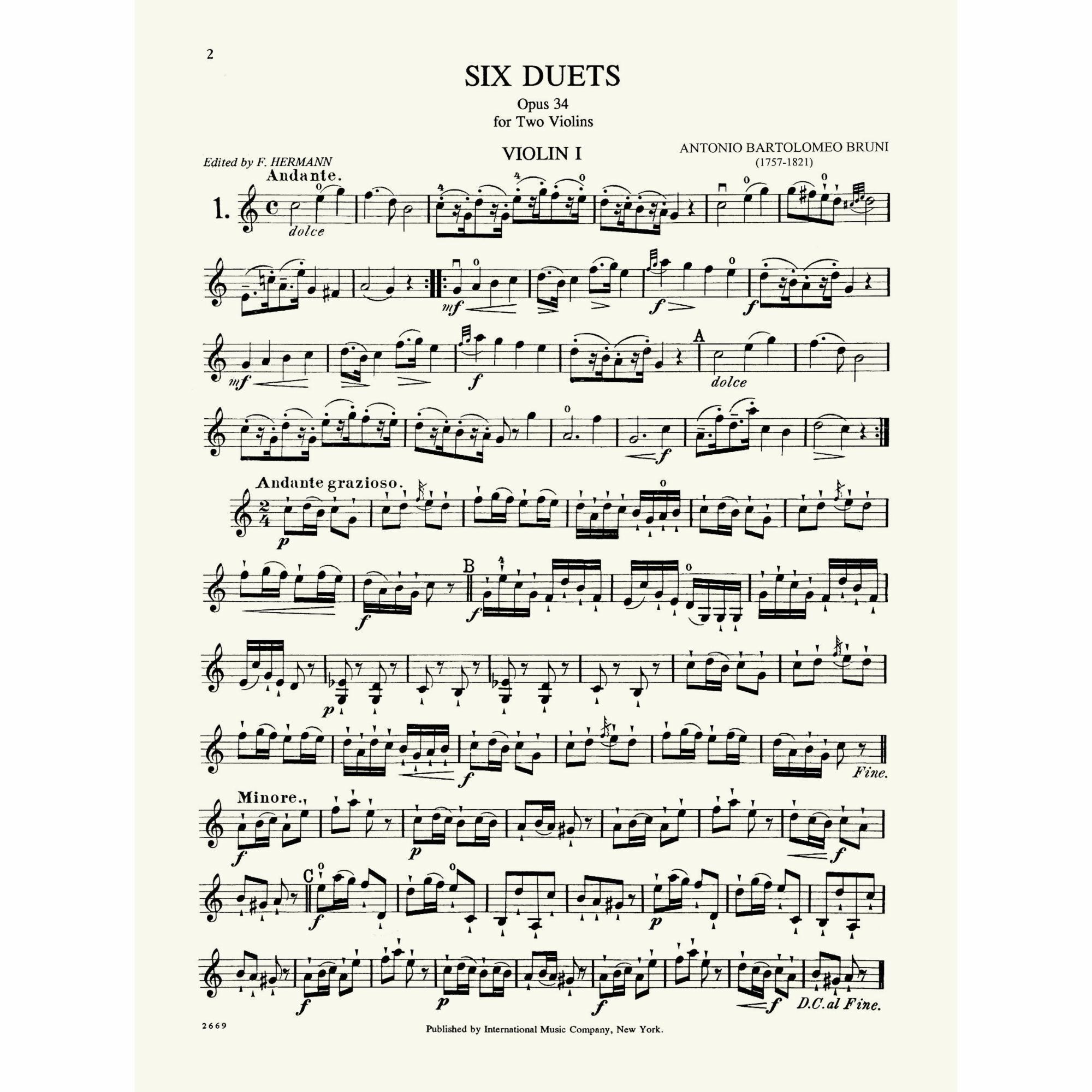 Sample: Violin I (Pg. 2)