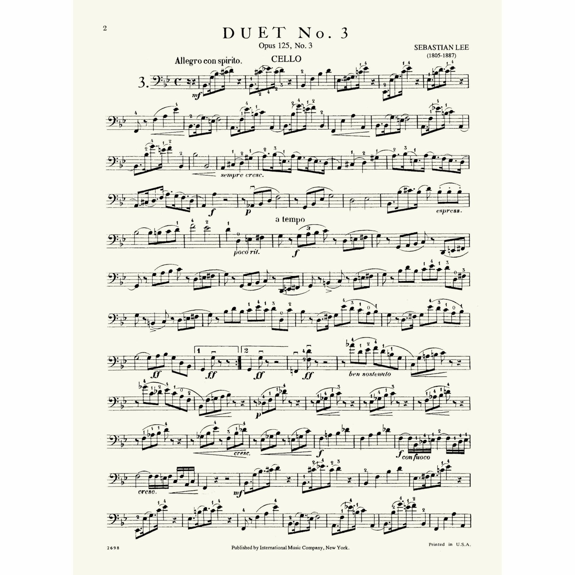 Sample: Cello (Pg. 2)