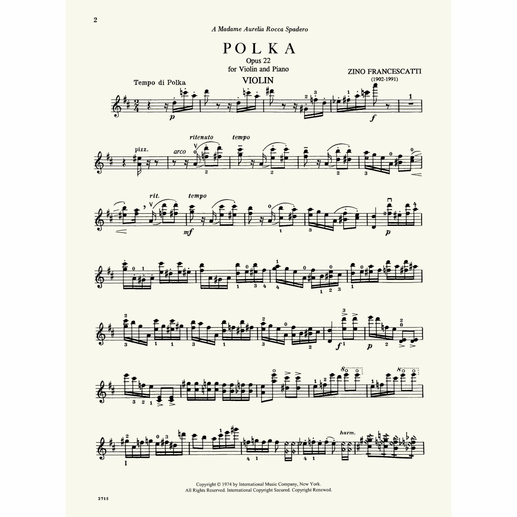 Sample: Violin Part