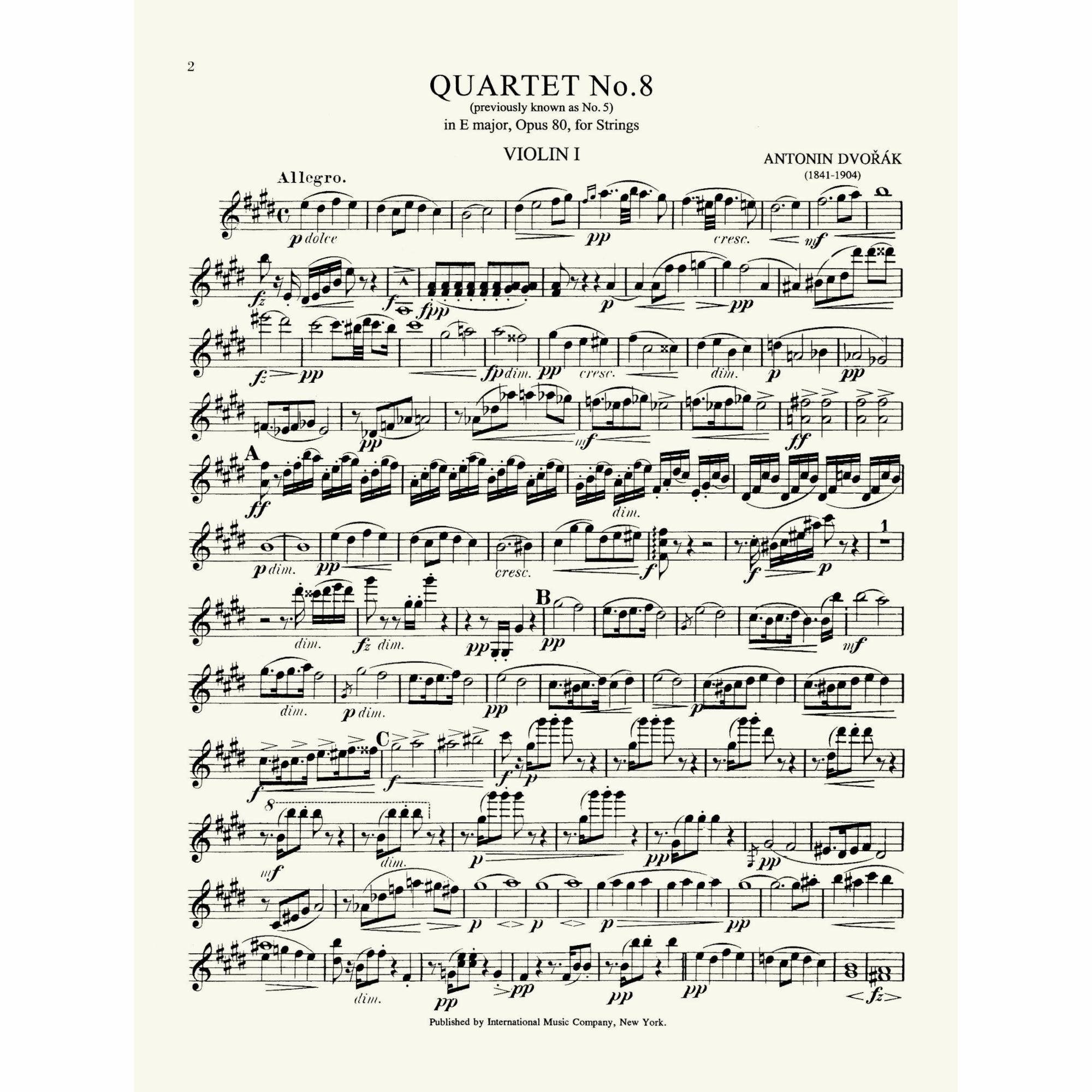 Sample: Violin I (Pg. 2)