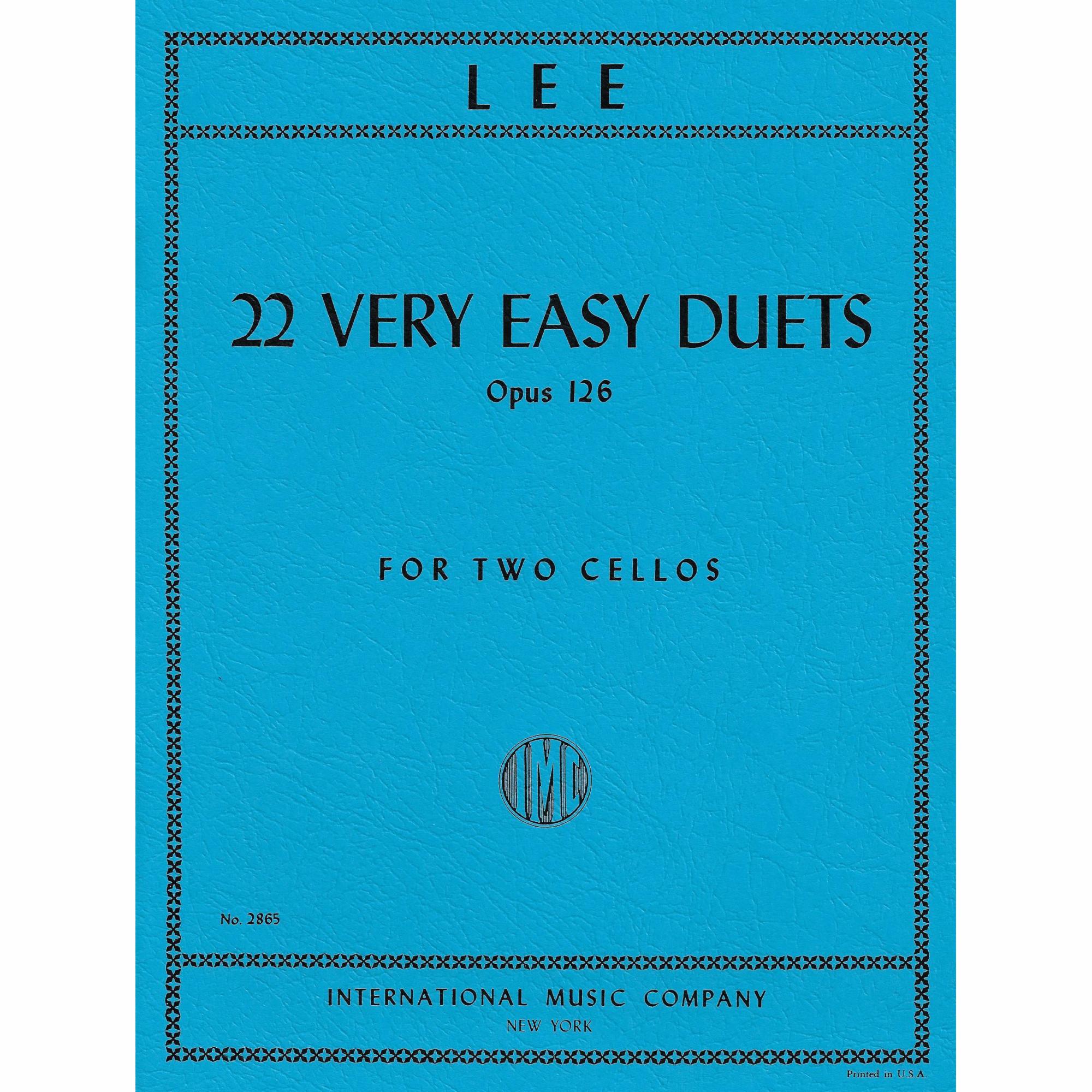 Lee -- 22 Very Easy Duets, Op. 126 for Two Cellos
