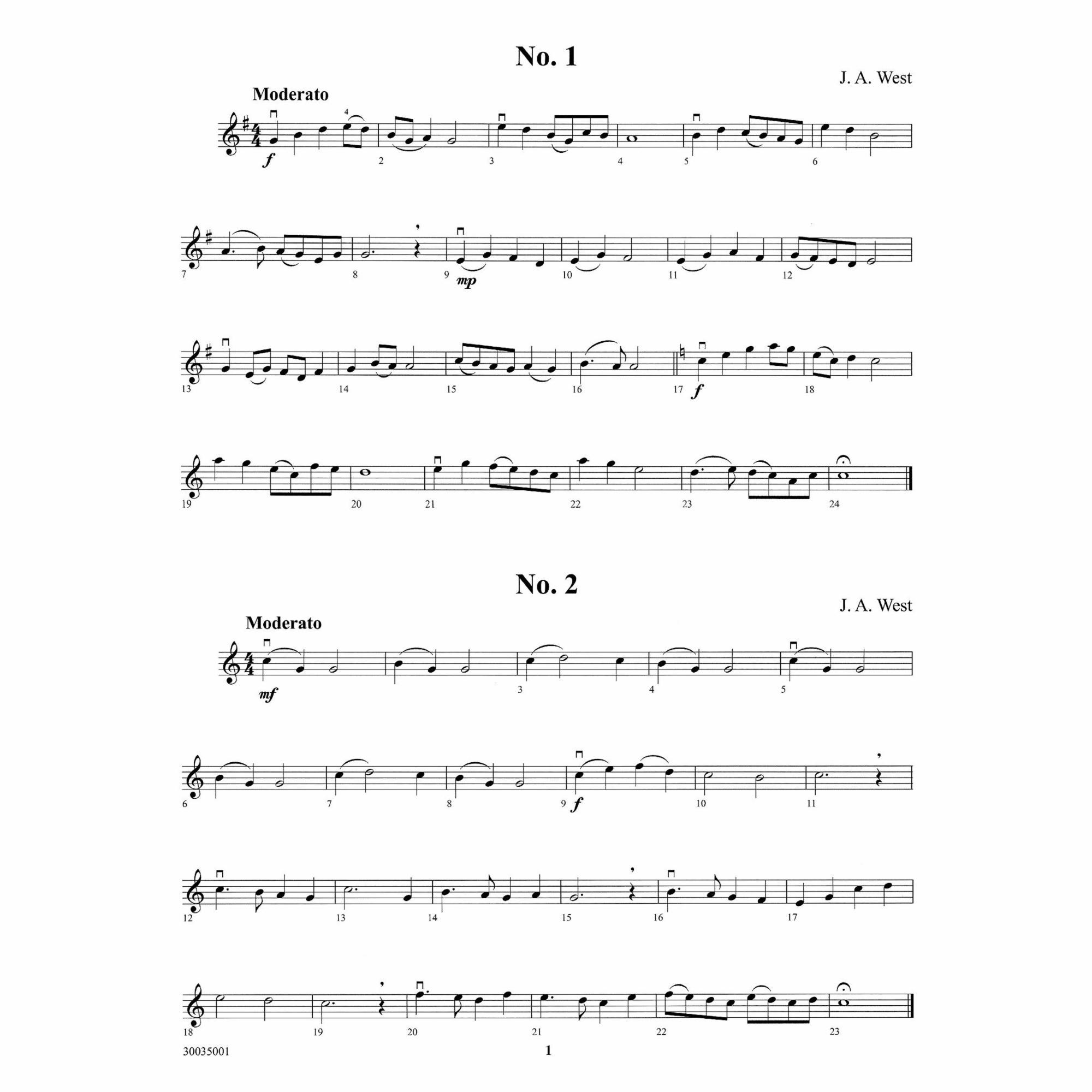 Sample: Violin 1 (Pg. 1)