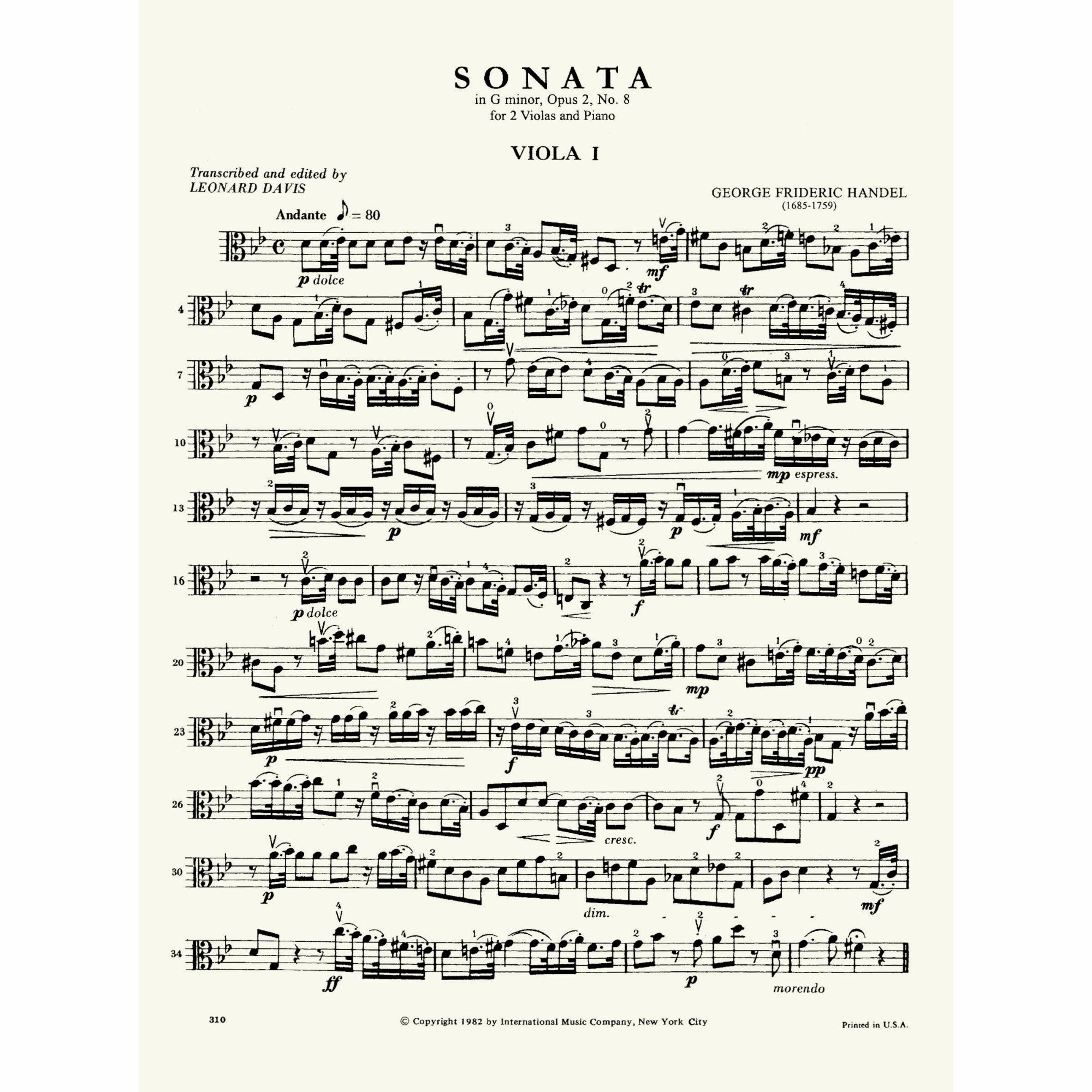 Sample: Viola I (Pg. 1)