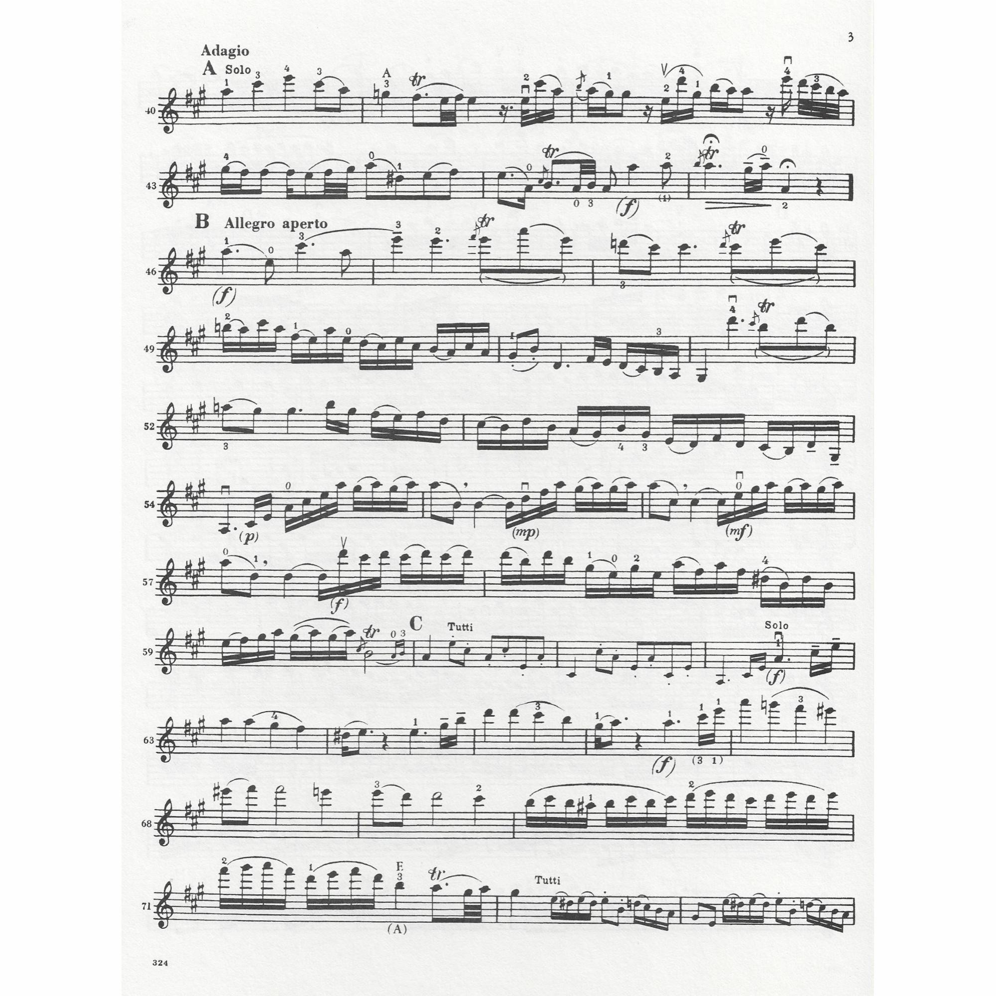 Sample: Violin Part