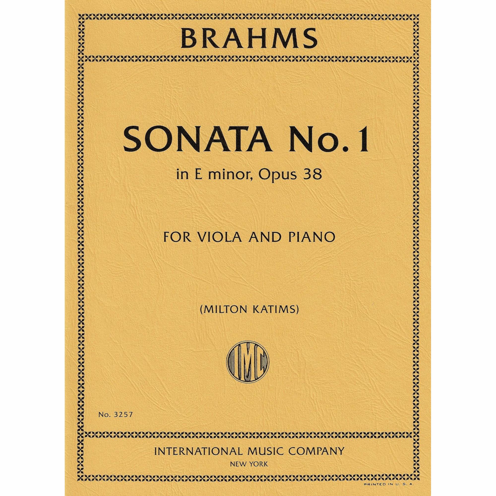 Viola Sonata in E Minor, Op. 38
