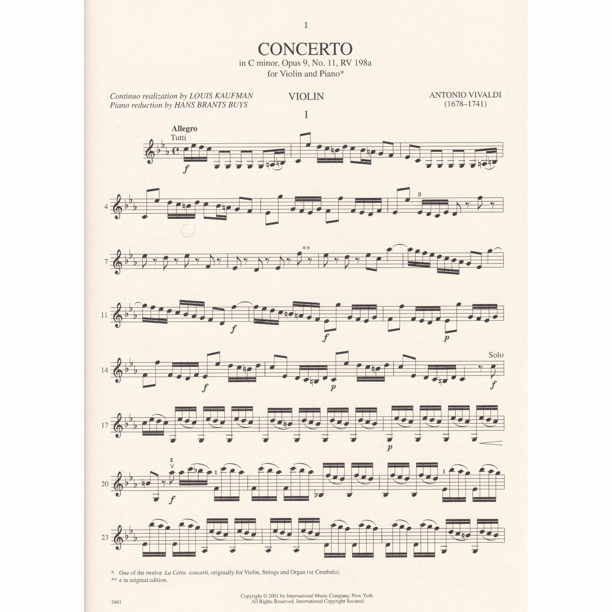 Violin Concerto in C Minor, Op. 9, No. 11