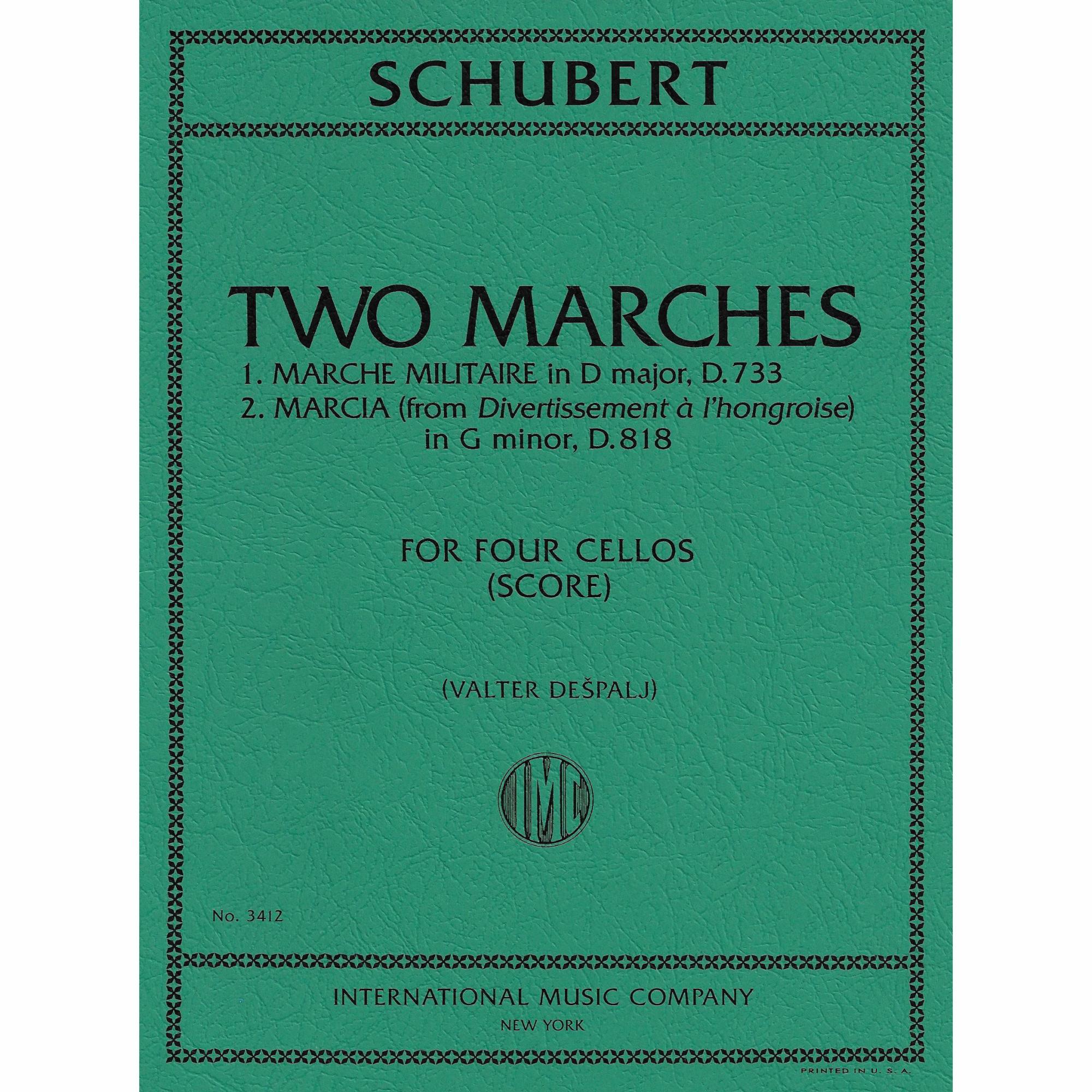 Schubert -- Two Marches for Four Cellos