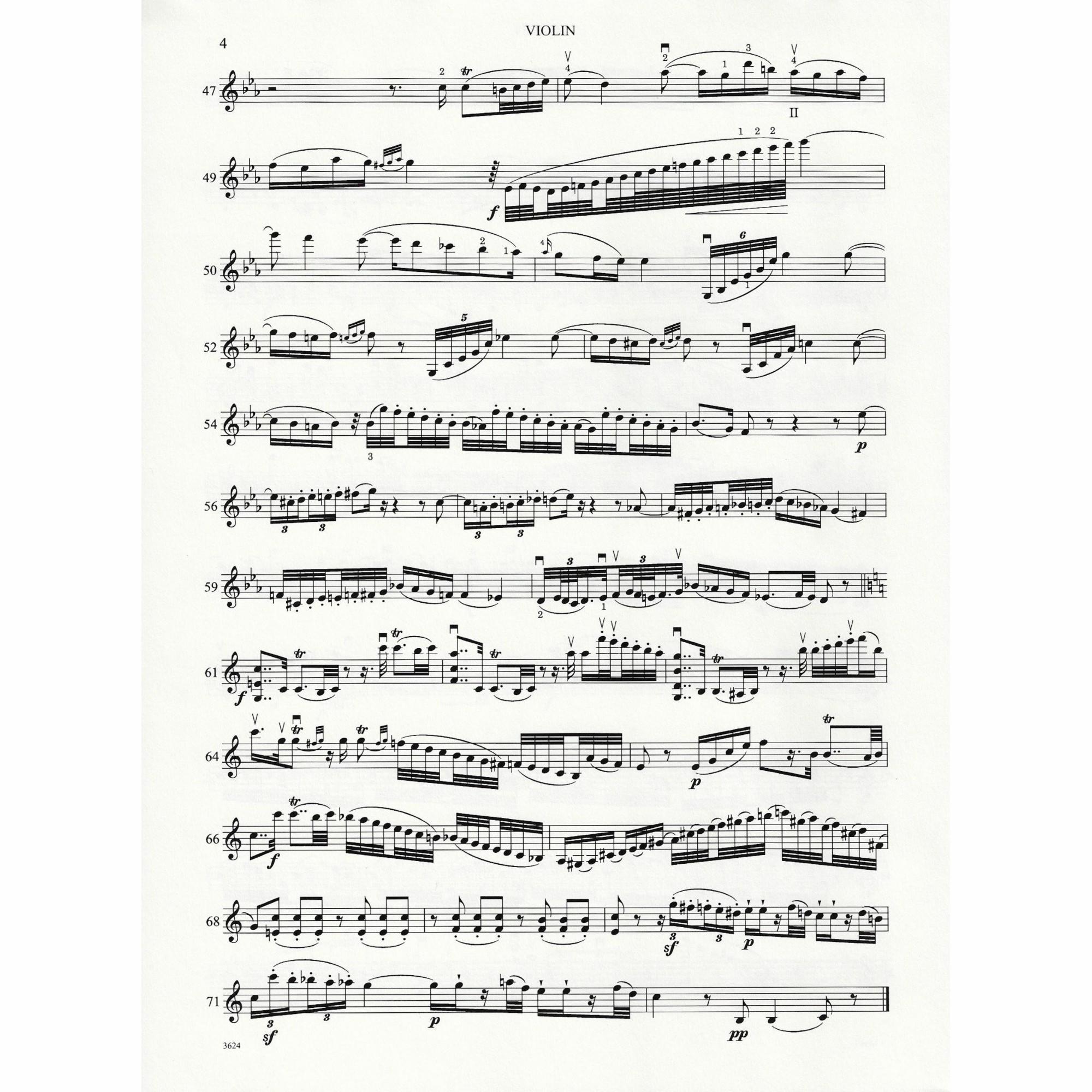 Sample: Violin Part (Pg. 4)