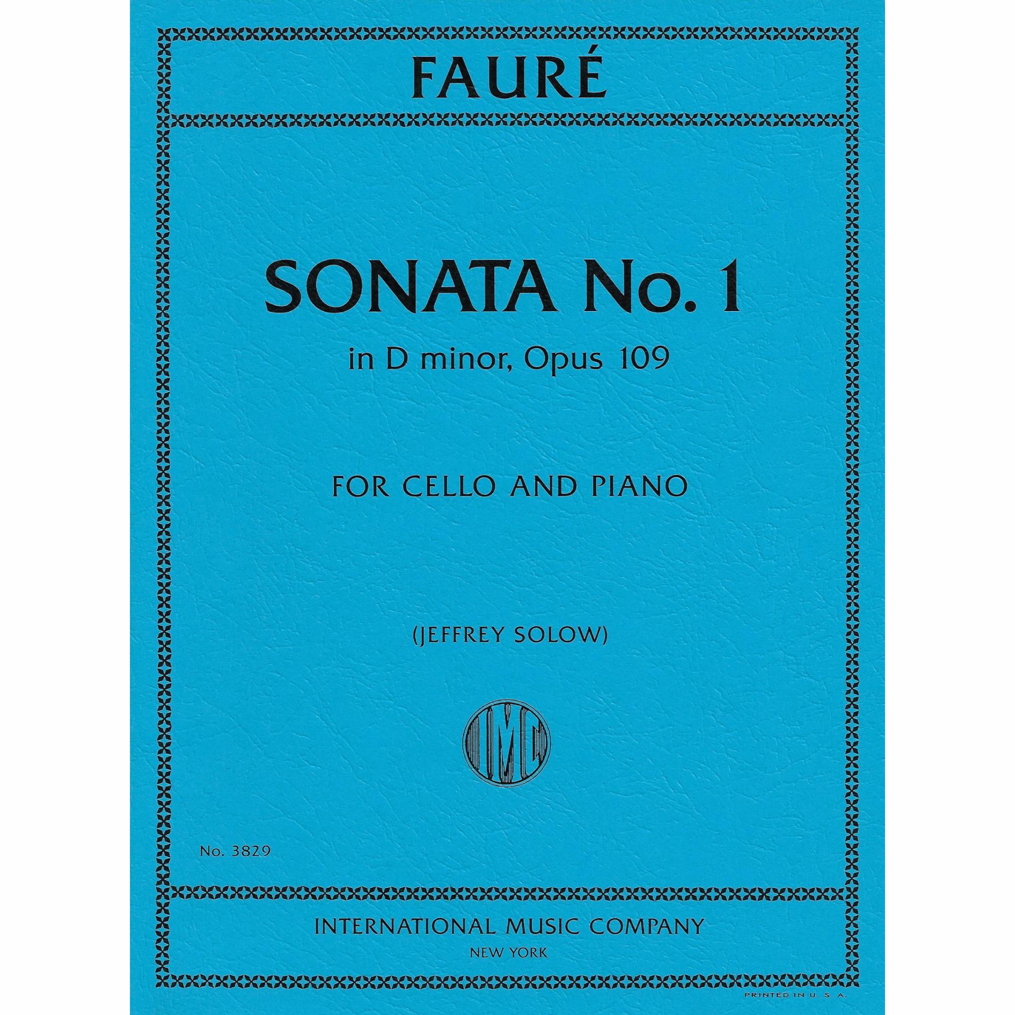 Faure -- Sonata No. 1 in D Minor, Op. 109 for Cello and Piano