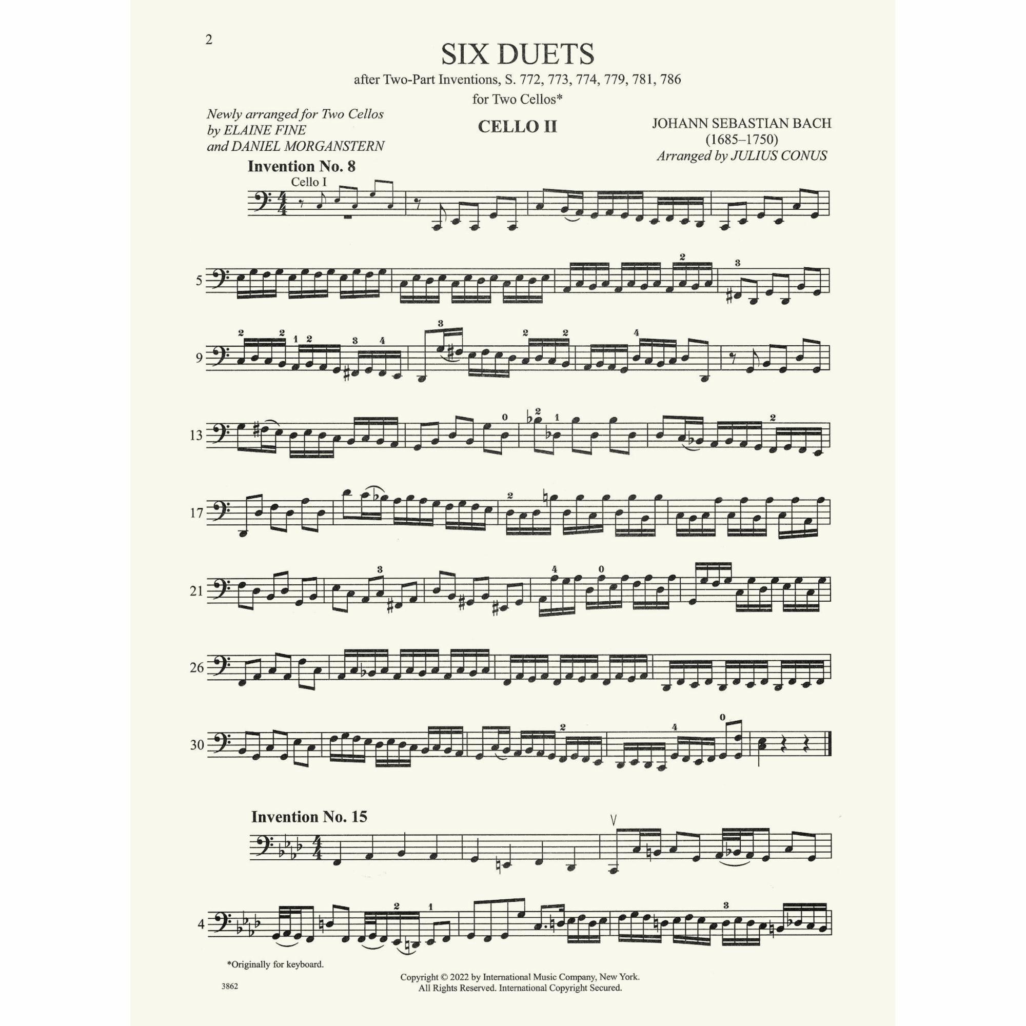 Sample: Cello II Part