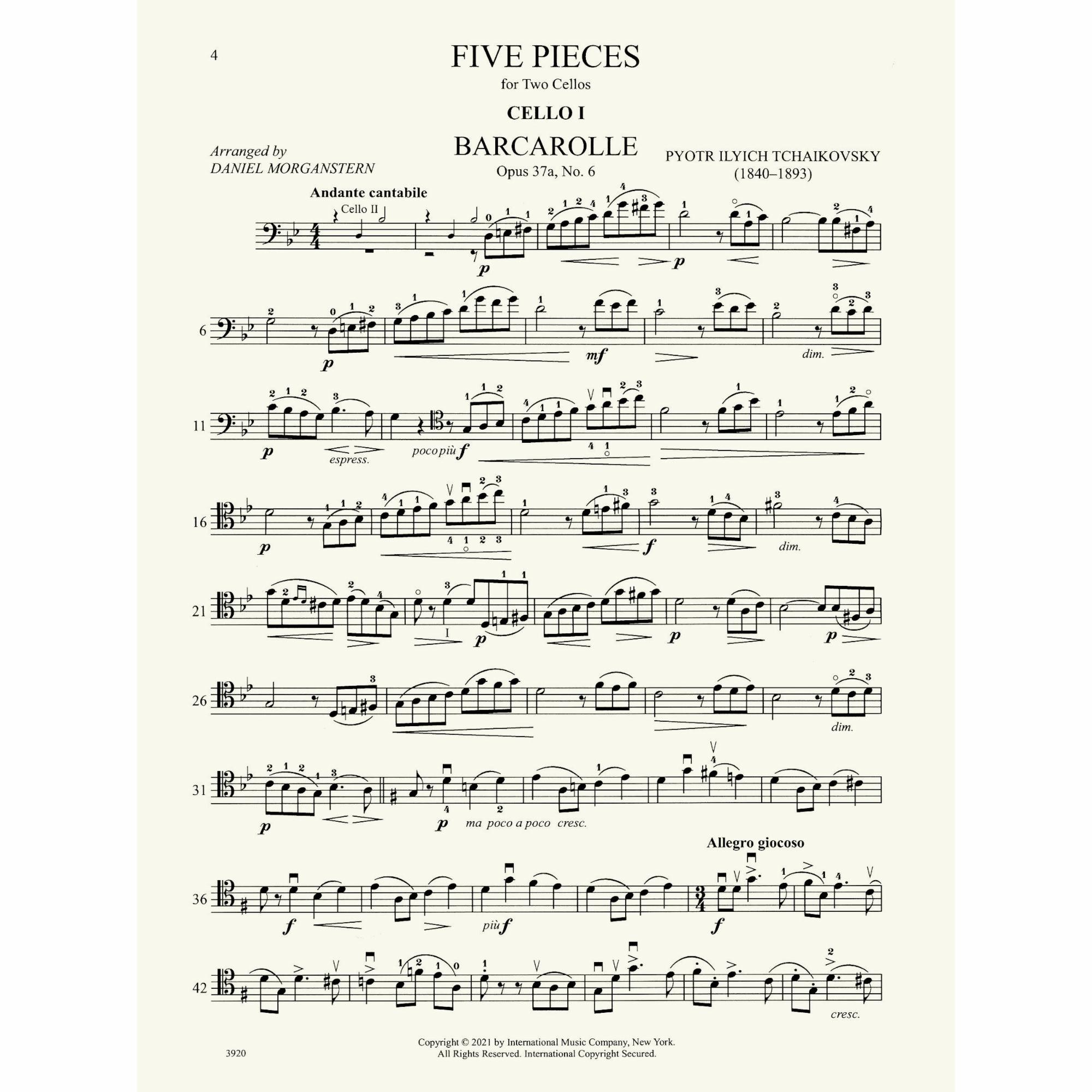 Sample: Cello I (Pg. 4)